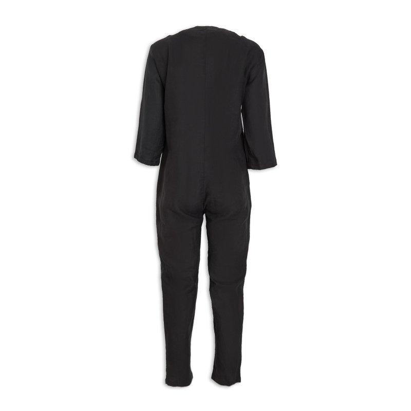 Long sleeve linen jumpsuit on sale