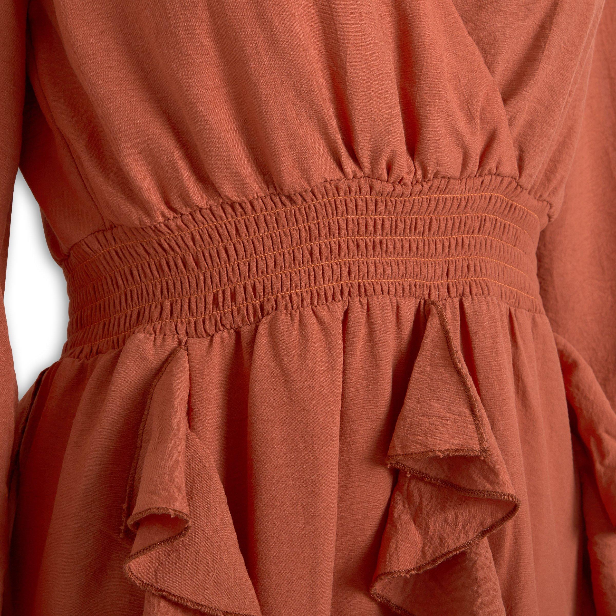 Orange full length dress best sale