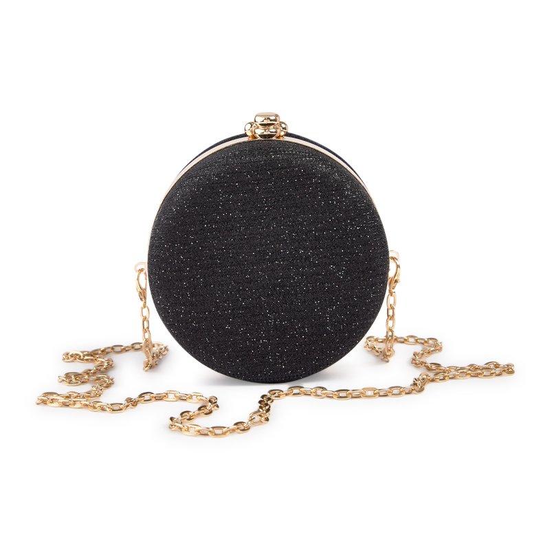 Black Round Clutch Bag 3167919 4Flavour Accessories