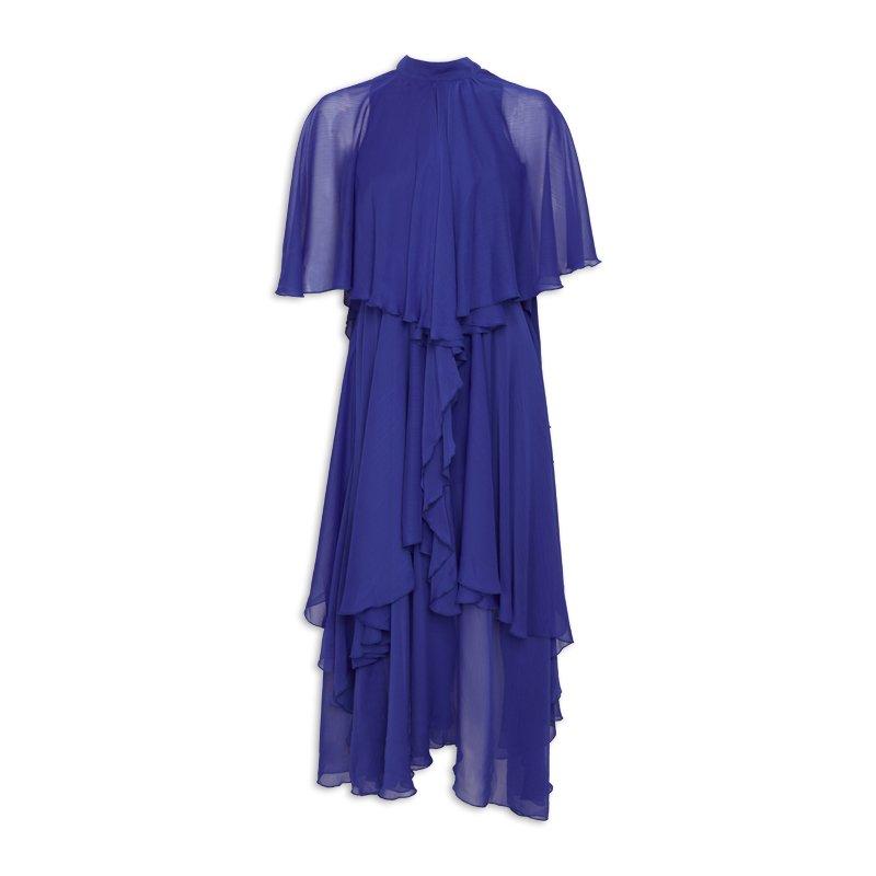 Cobalt Blue Chiffon Dress 3169199 X O Ladies