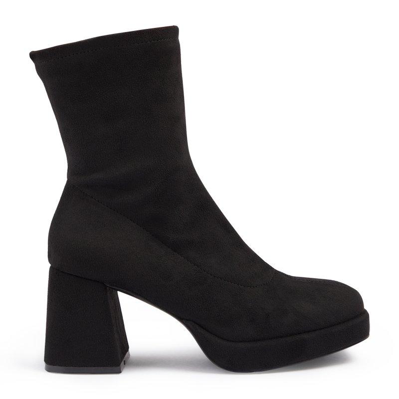 Black suede platform boots hotsell