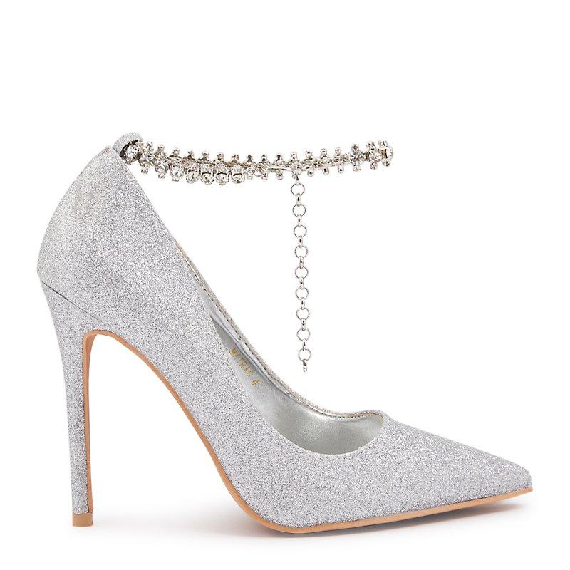 Glitter court shoes best sale