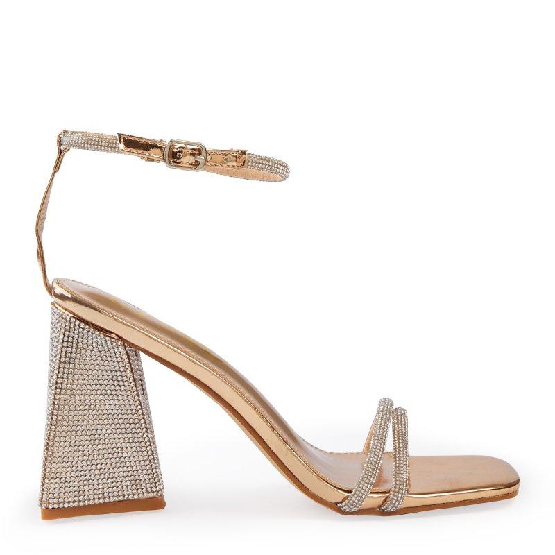 Rose gold diamante shoes online