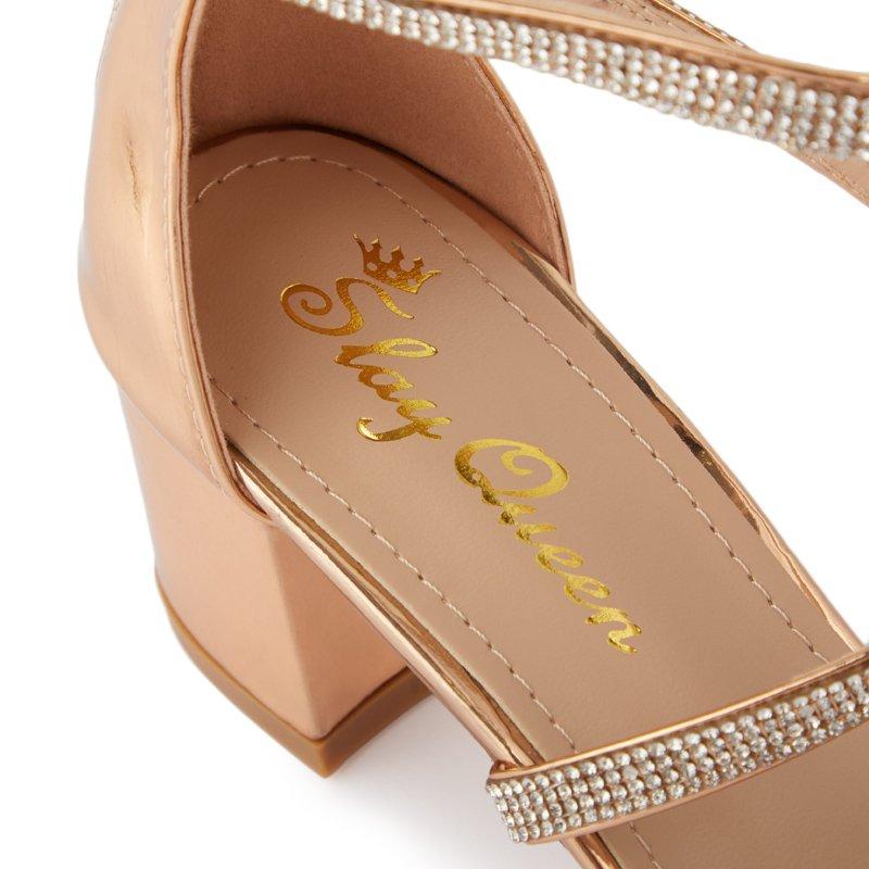 Rose Gold Strappy Gold Sandals South Africa Low Heel Shoes Rose