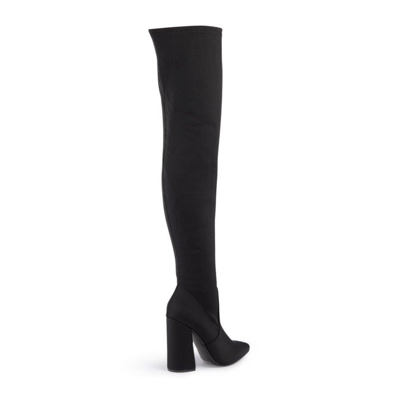 Black Lycra Thigh High Boot 3172885 Sexy with Attitude