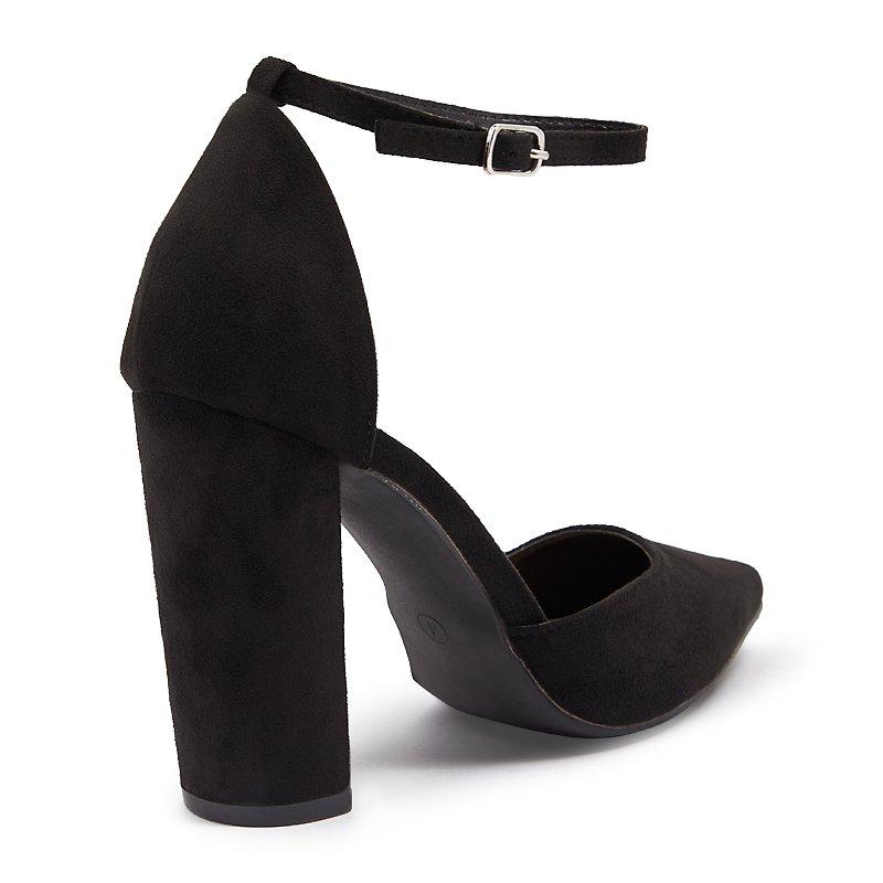 Black Suede Ankle Strap Block Heel 3173329 Slay Queen