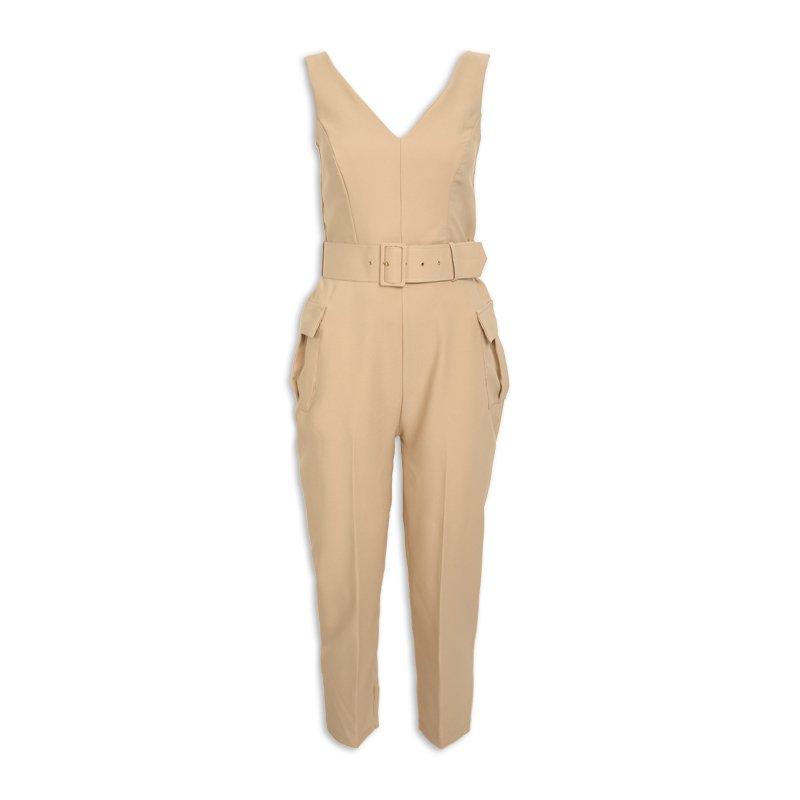 Stone Twill Jumpsuit 3173524 Amber