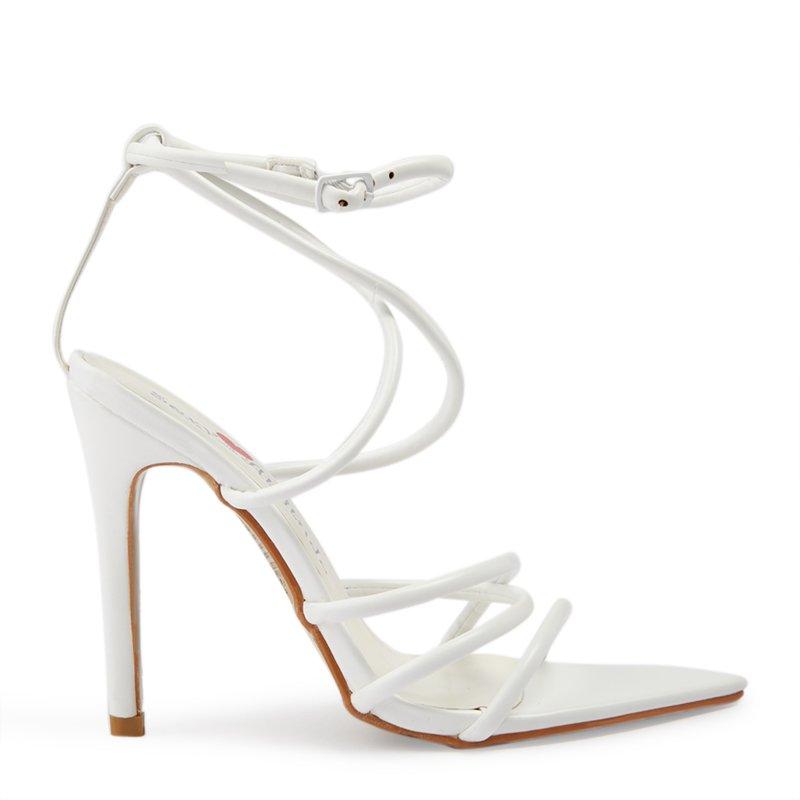 White ankle tie shoes sales