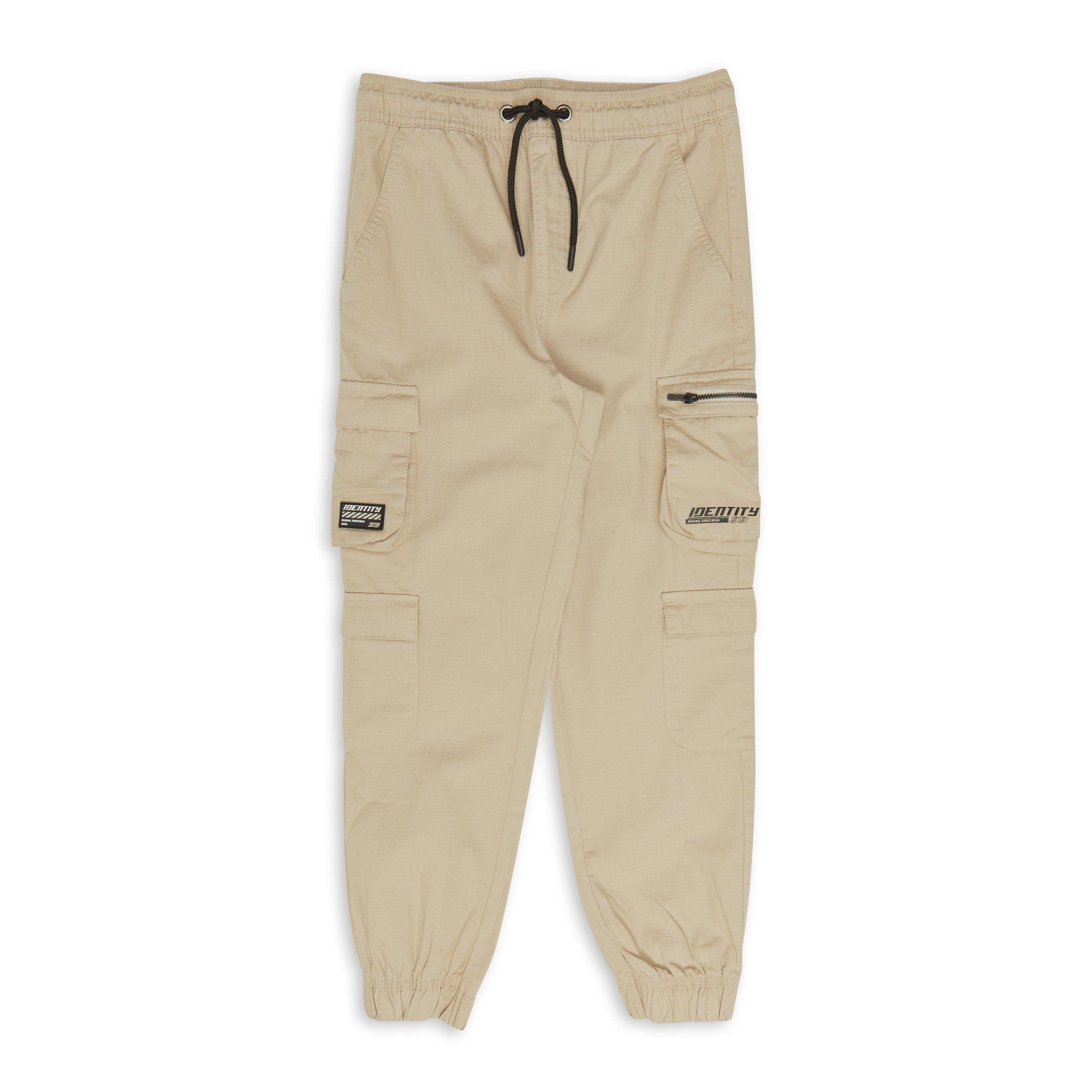 Beige Utility Cuffed Pants (3176166) | Identity