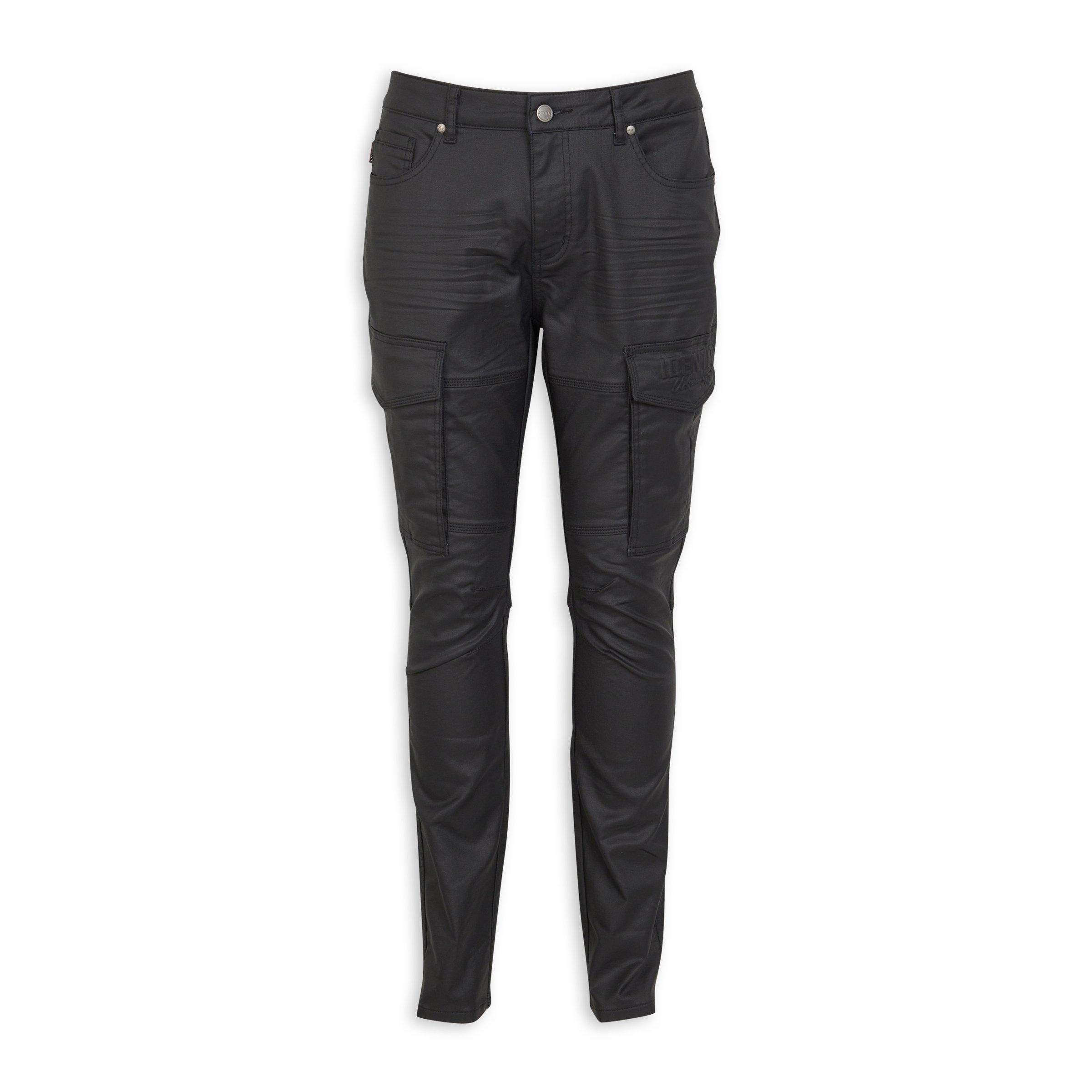 Black Coated Utility Pants (3176443) | Identity