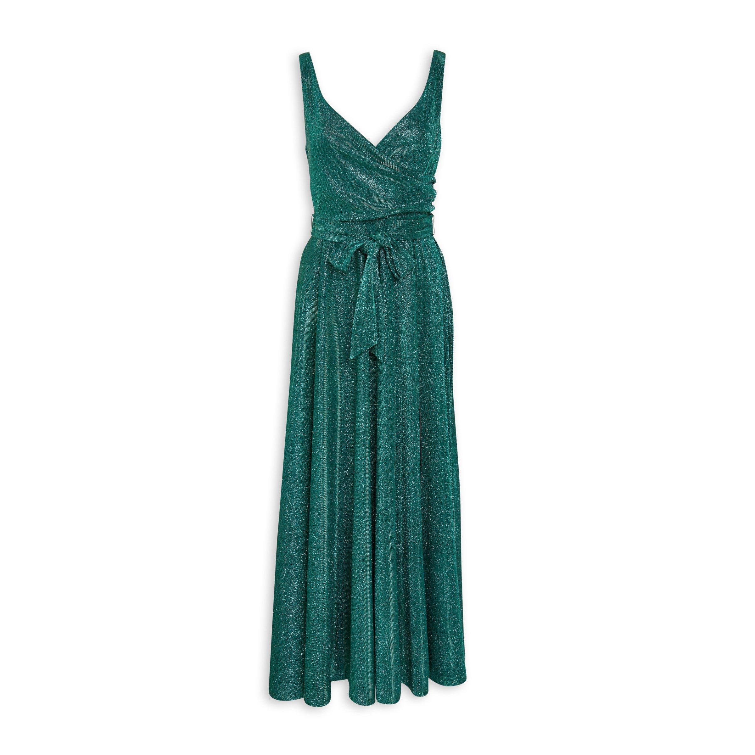 Green fit and flare dress hotsell