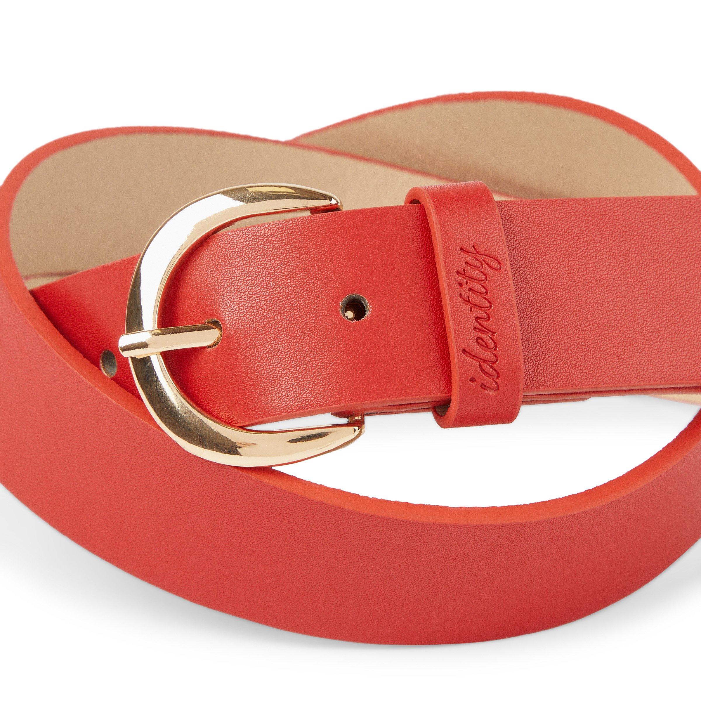 Red fashion belt top