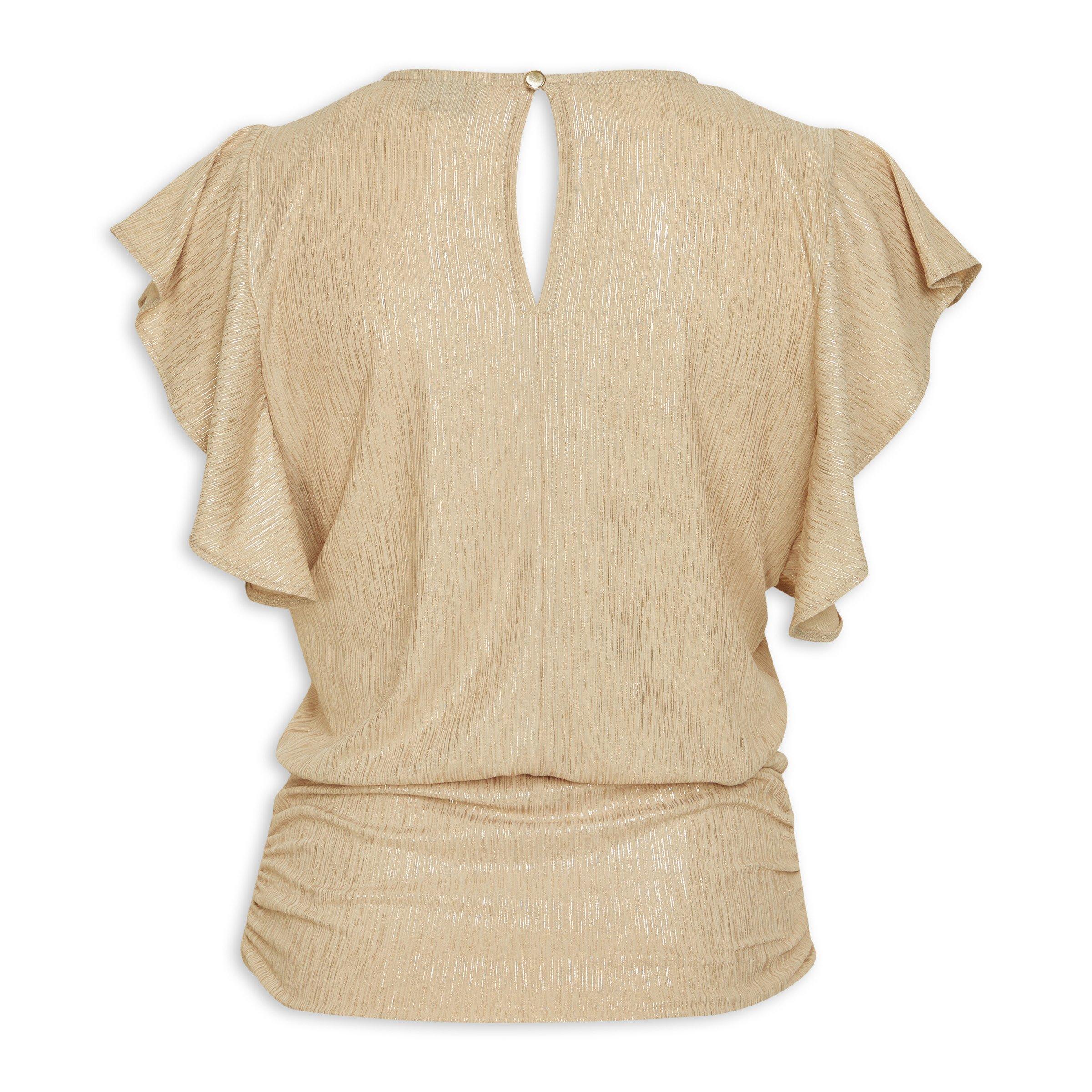 Beige Shimmer Dolman Top (3177675) | Identity