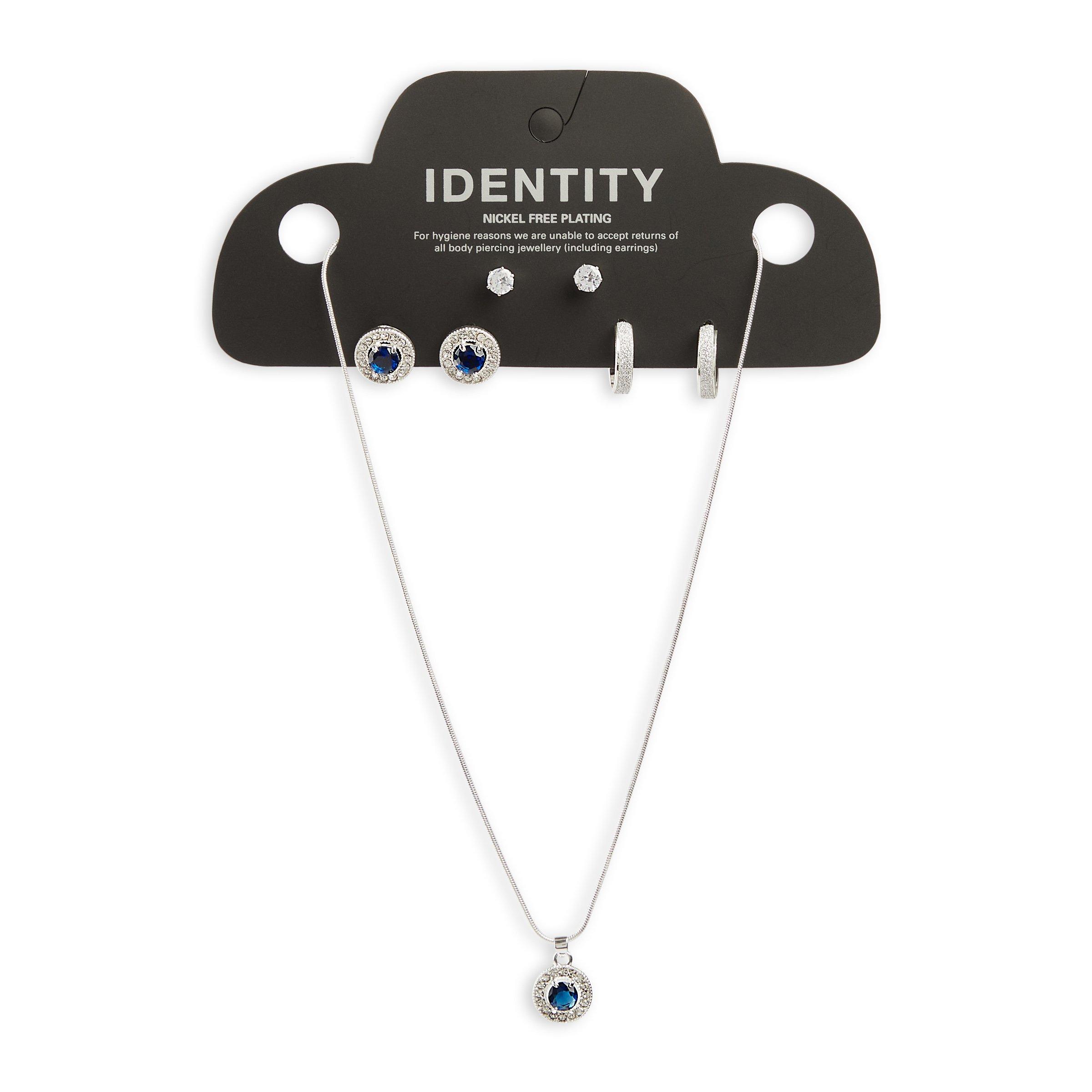 Silver Necklace and Earrings Set (3179456) | Identity