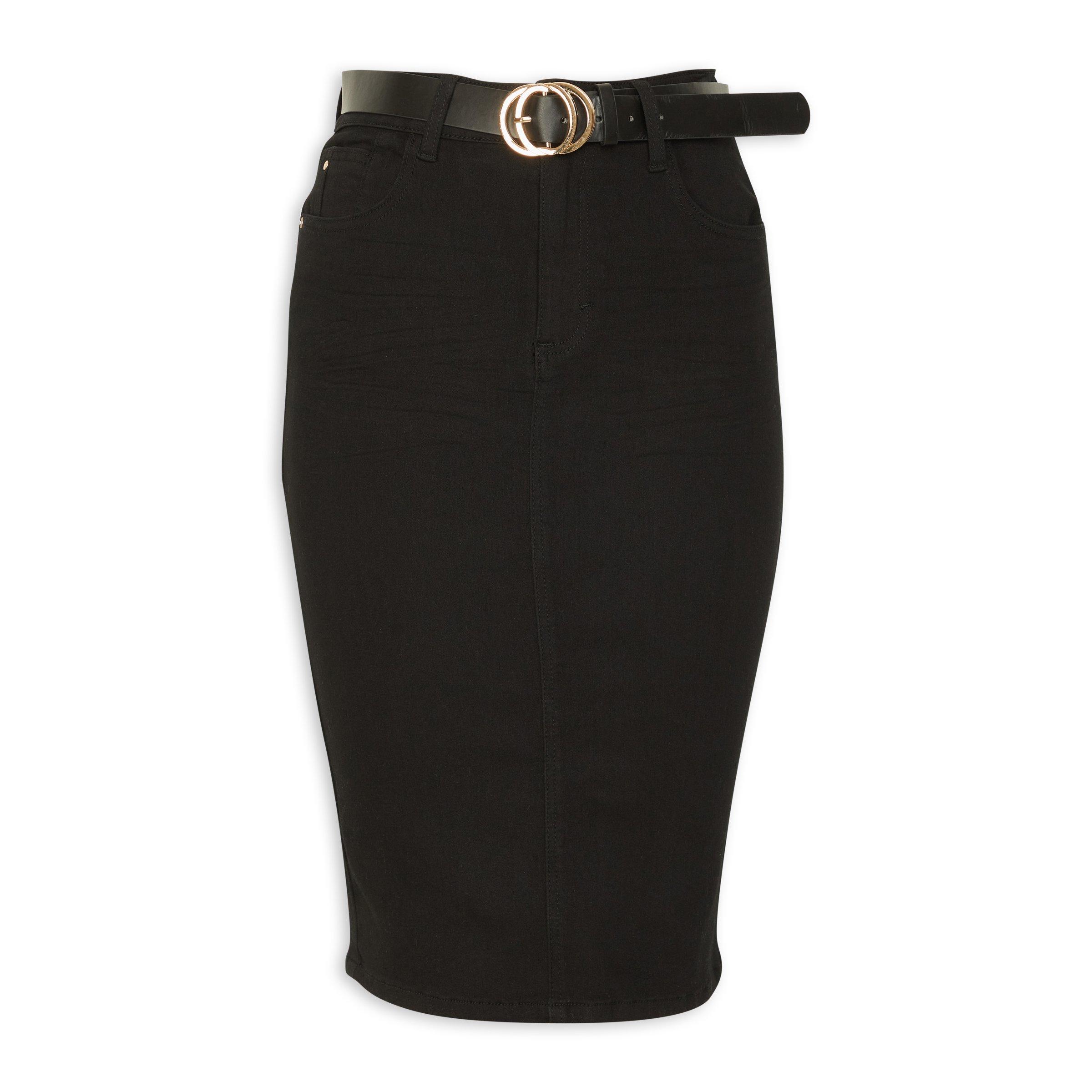 Black Belted Pencil Skirt (3179591) | Identity