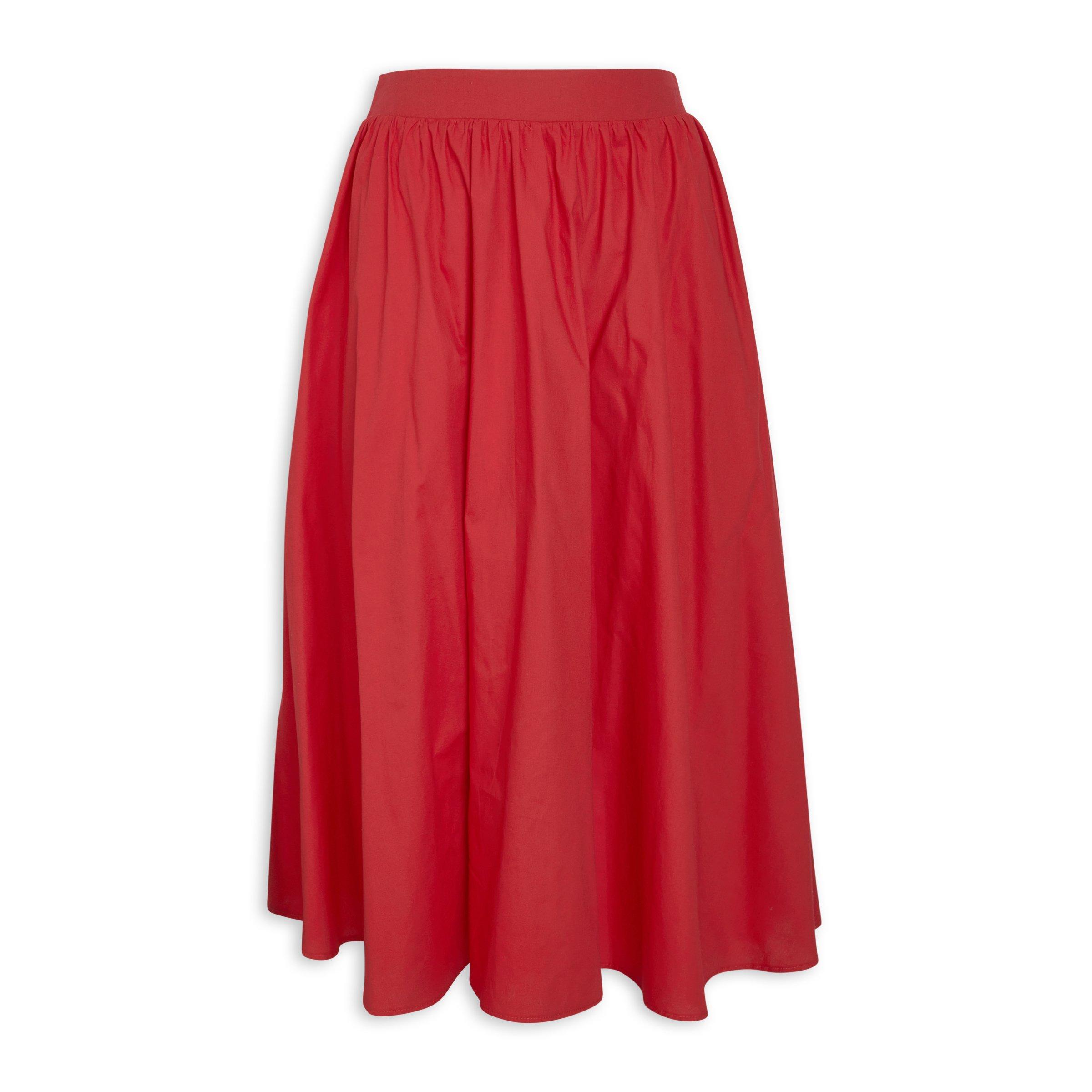 Red A line Skirt 3179852 Identity