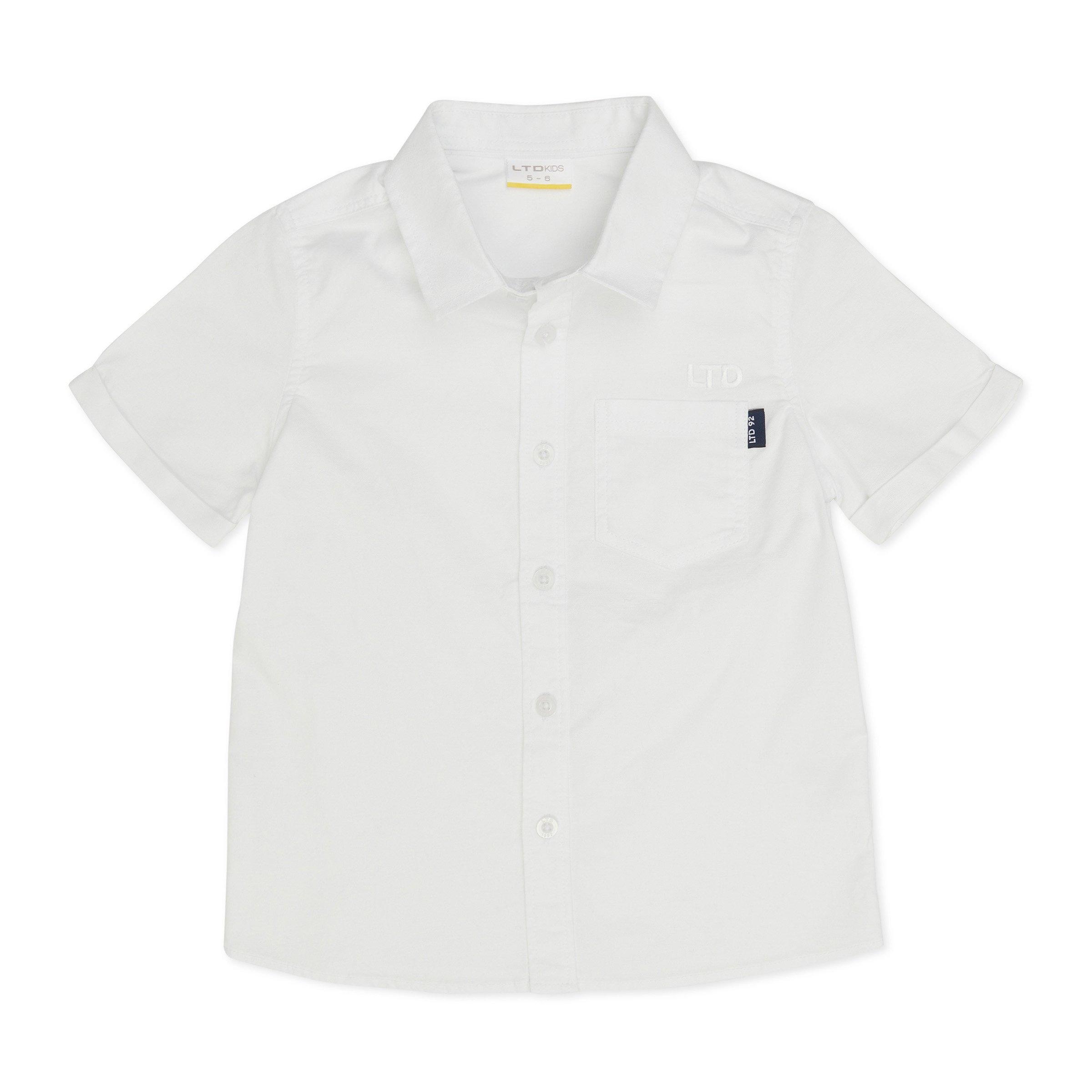 Boys white button up dress shirt on sale