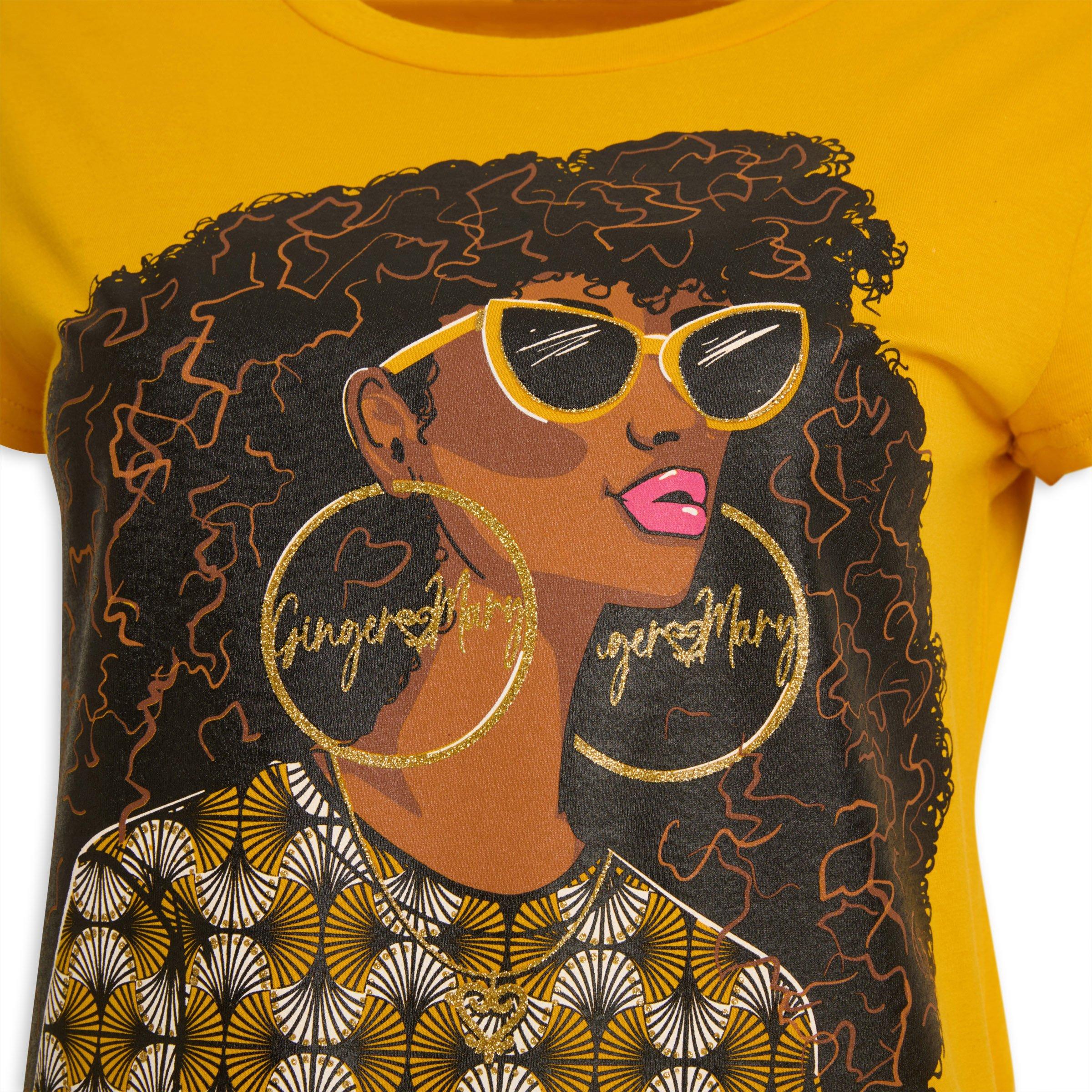 Yellow graphic tee hotsell