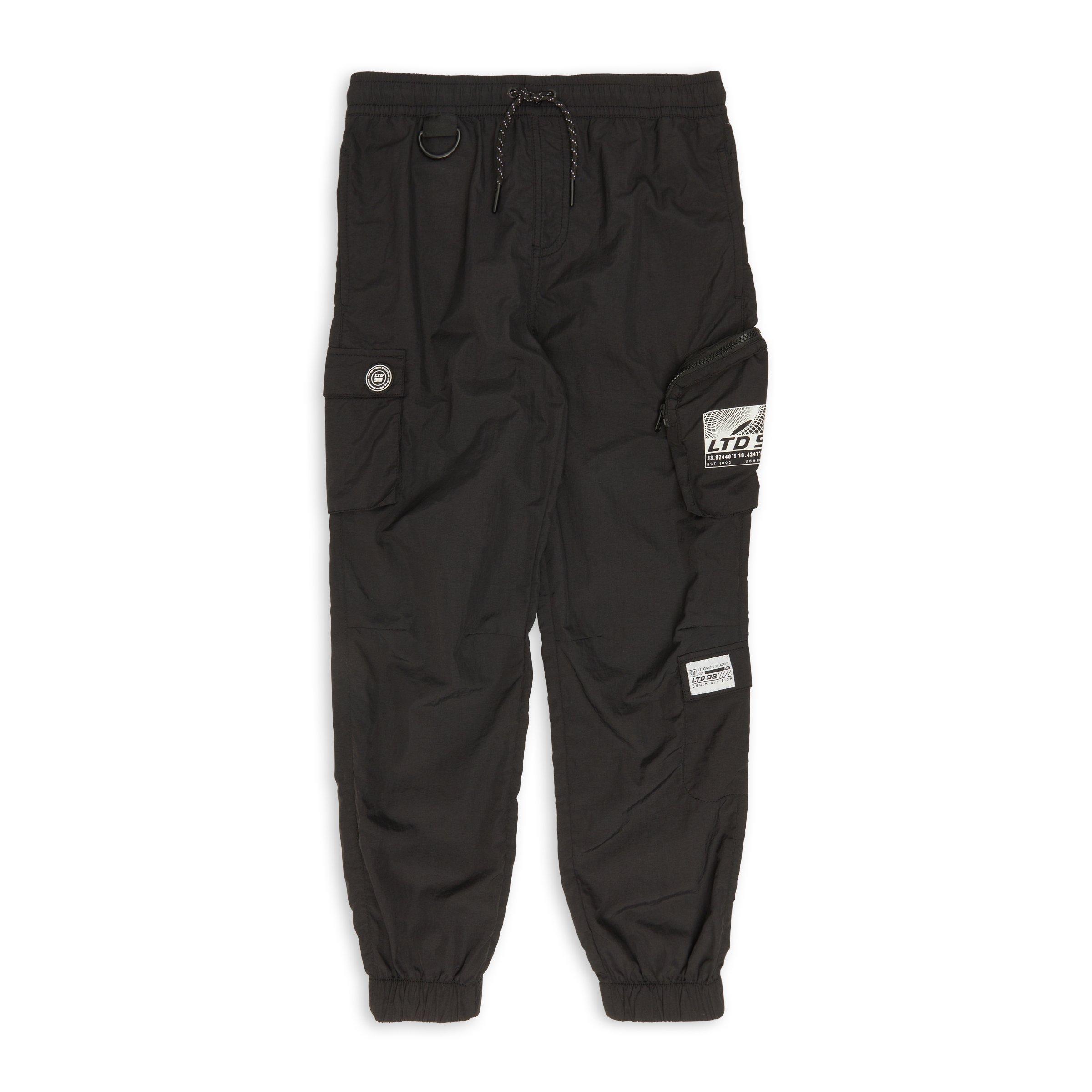 Boys Black Parachute Utility Pants (3180055) | LTD Kids