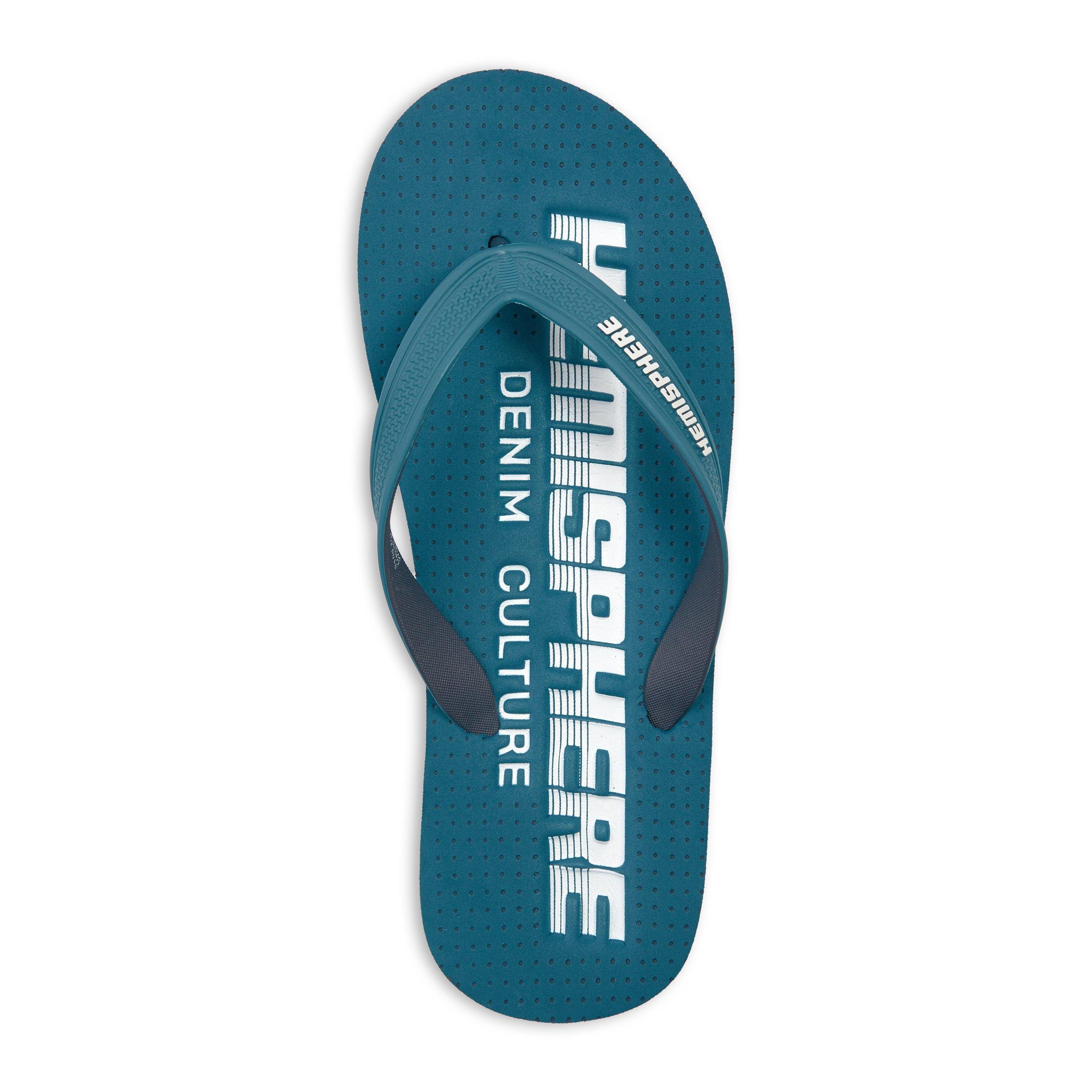 Blue Branded Flip Flops 3180207 Hemisphere
