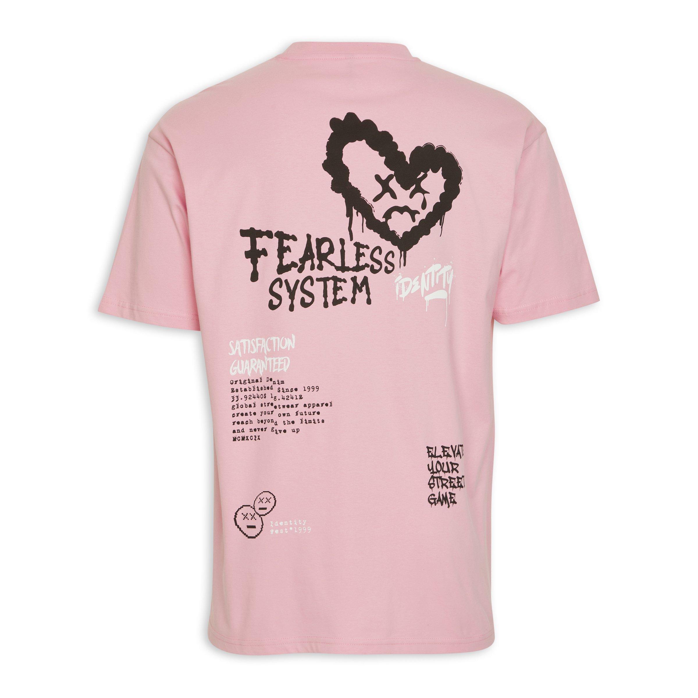 Pink Loose Fit Graphic T-shirt (3180912) | Identity