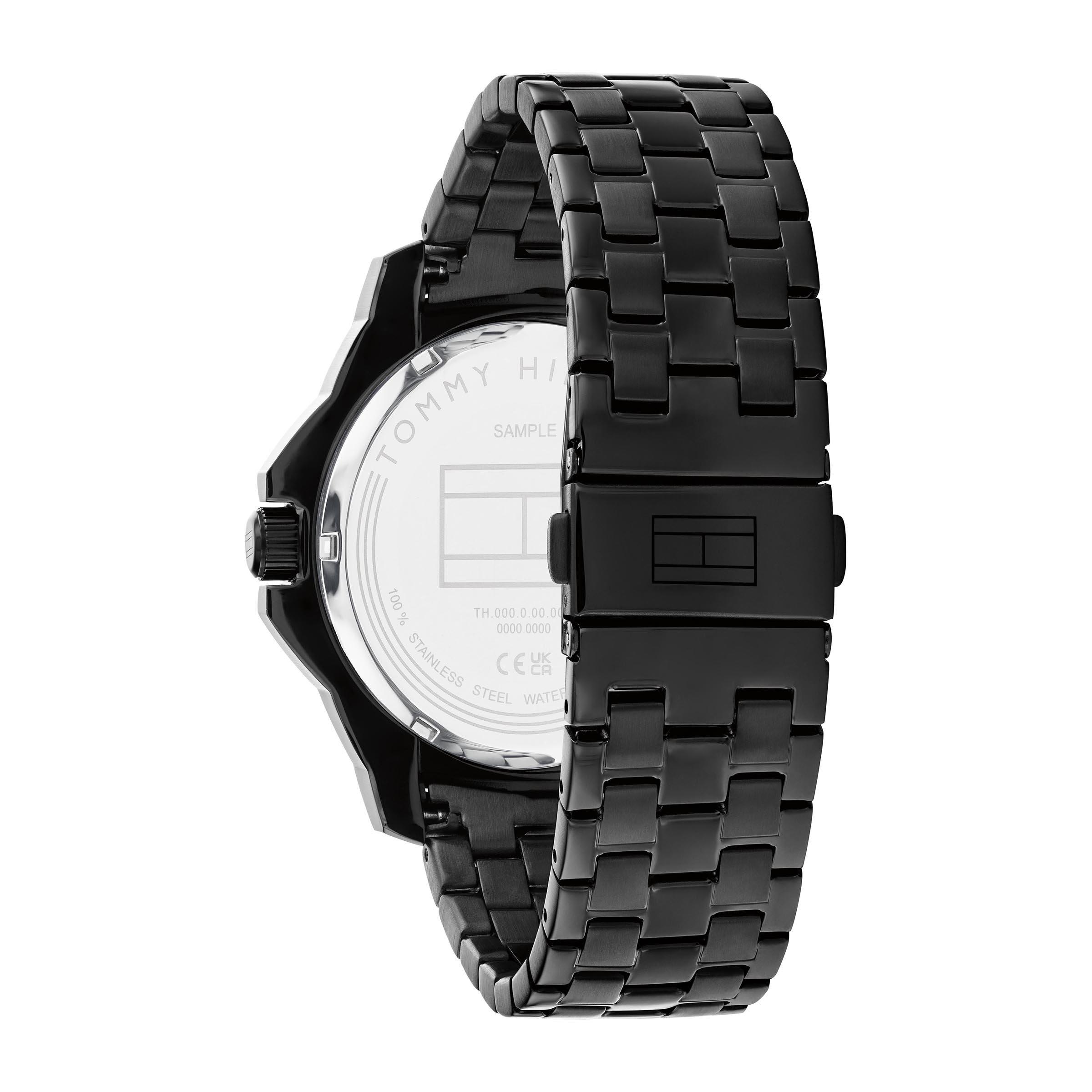 Black metal Jason Watch 3182473 Tommy Hilfiger