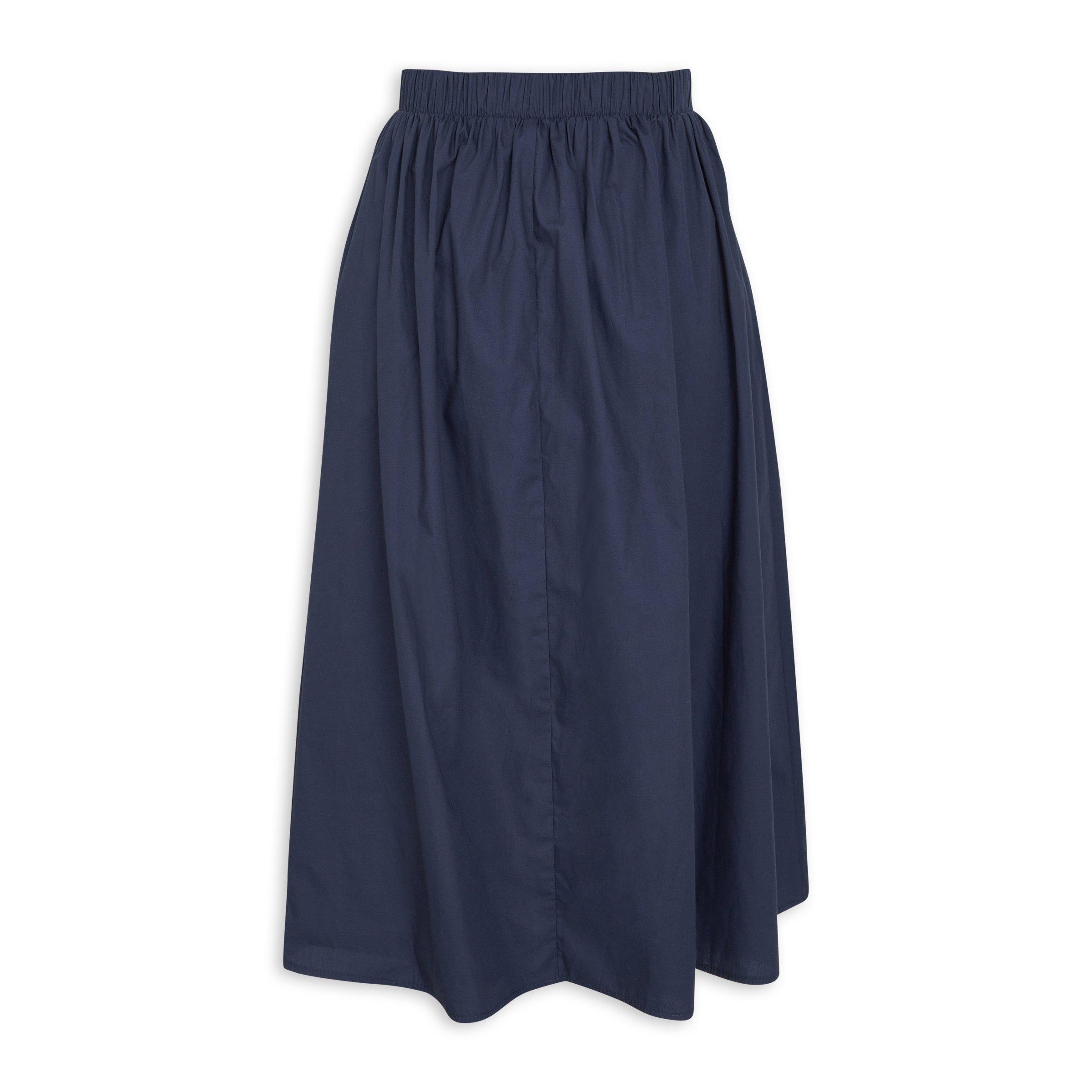 Navy Poplin Skirt (3182679) | Identity