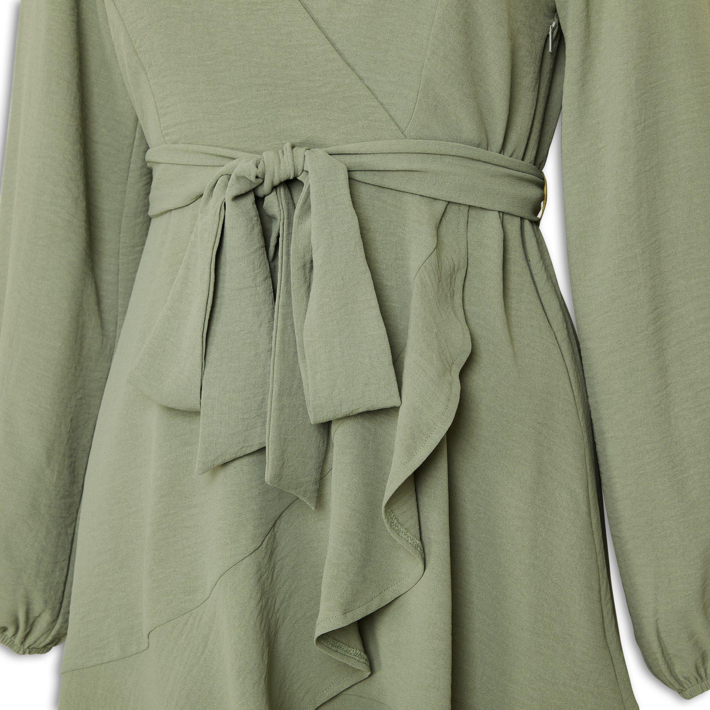 Light green wrap dress hotsell