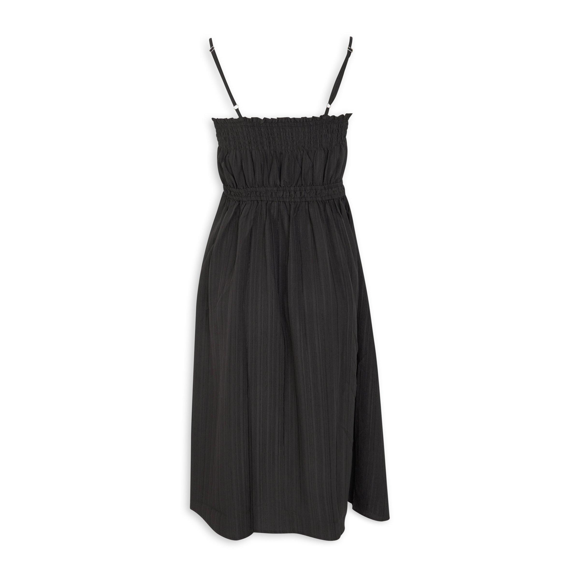 Black Textured Midi Dress (3183129) | Identity X Sync