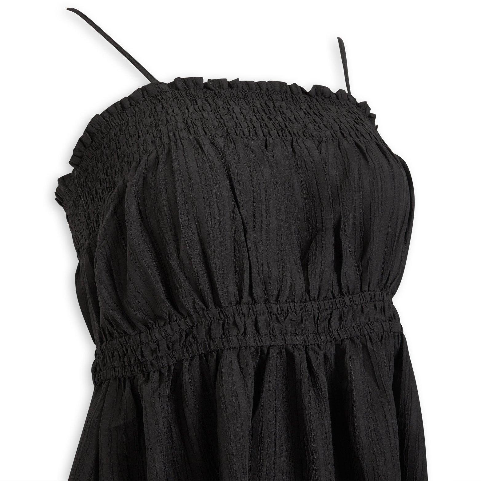 Black Textured Midi Dress (3183129) | Identity X Sync