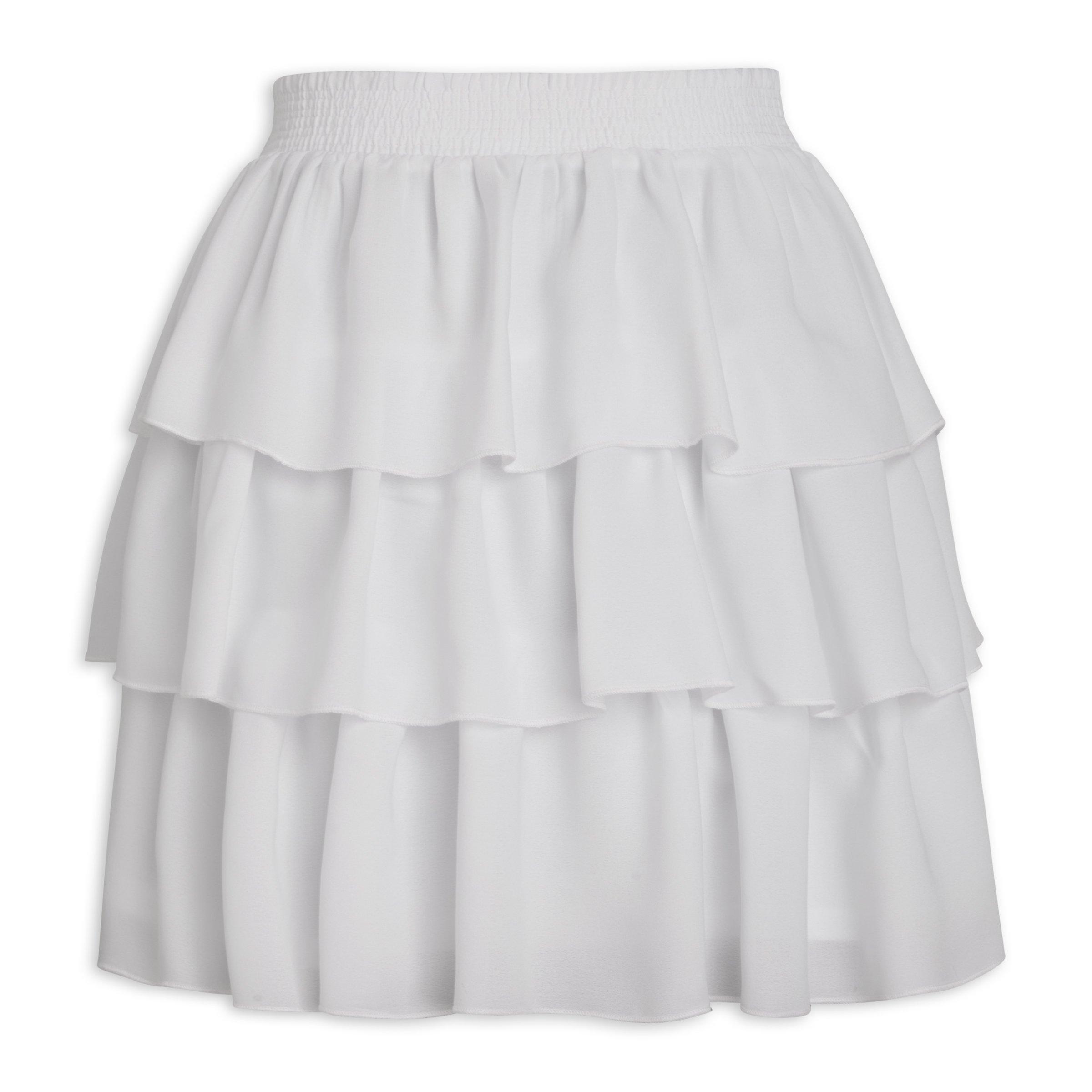 White Tiered Skirt (3183452) | Identity