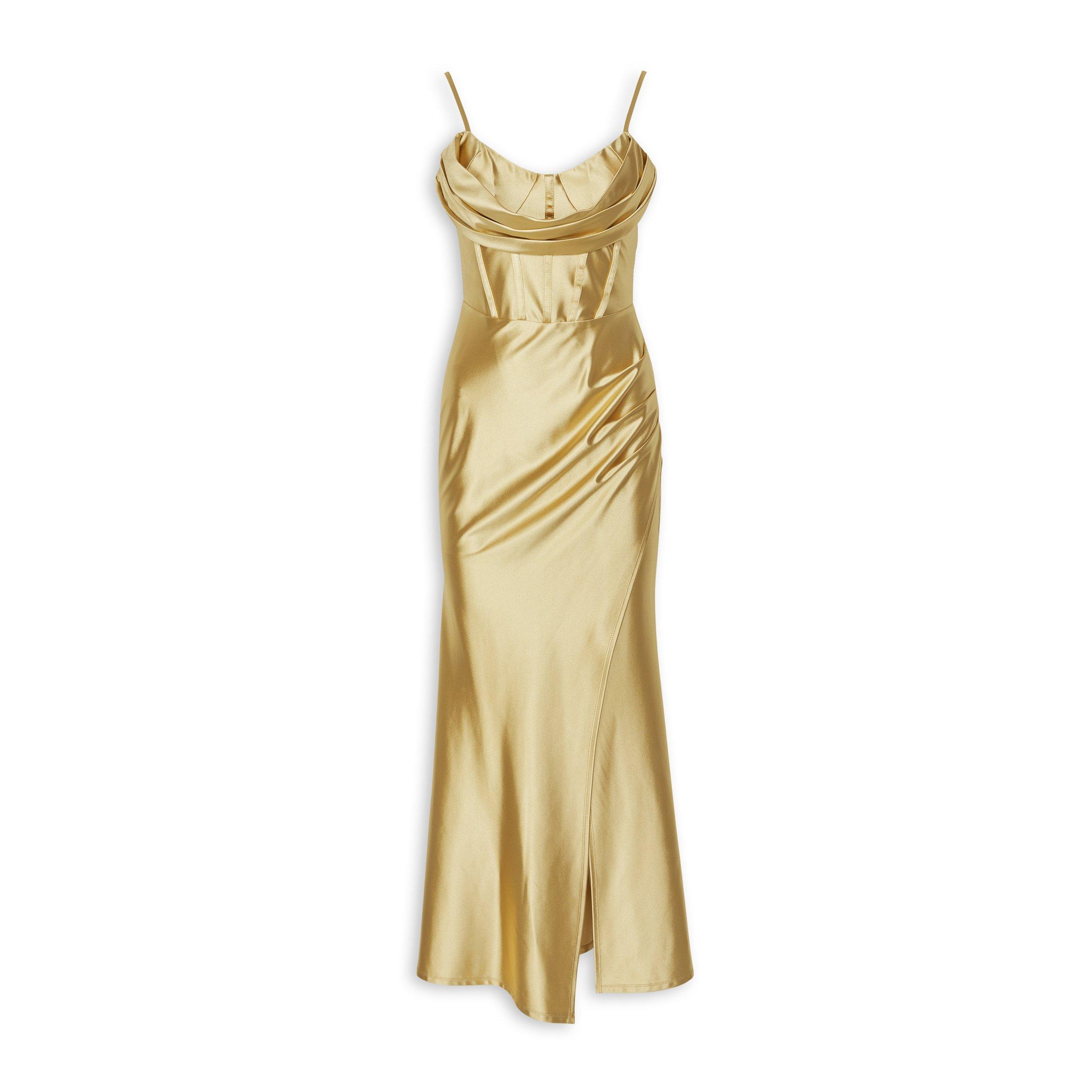 Champagne gold evening gown sale