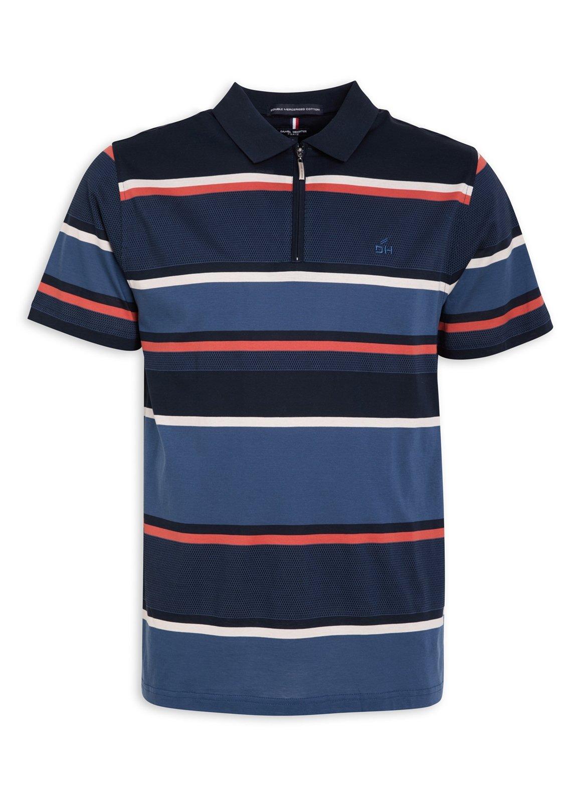 Blue Striped Zip Golfer (3183483) | Daniel Hechter