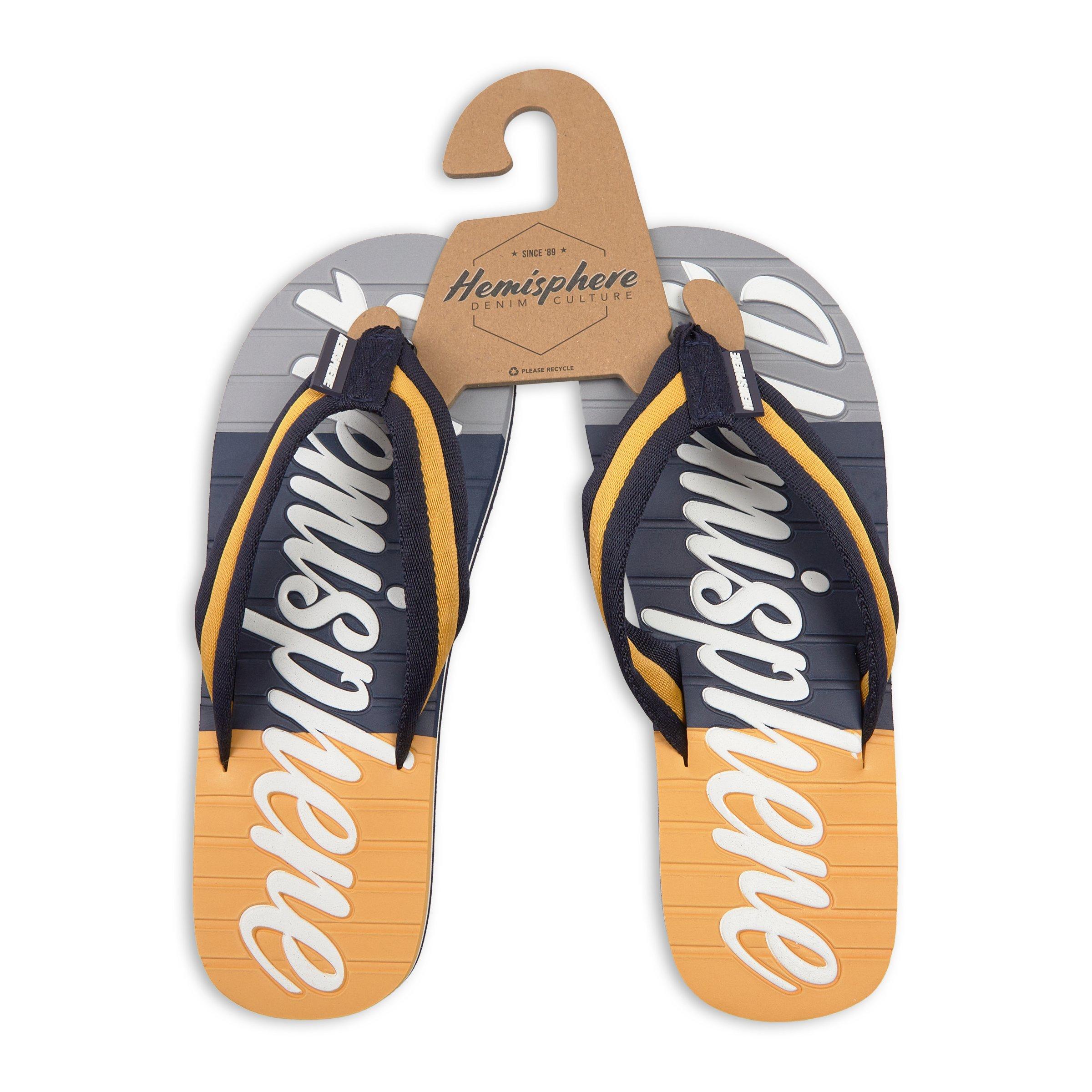 Mustard Colourblocked Flip Flops 3183638 Hemisphere