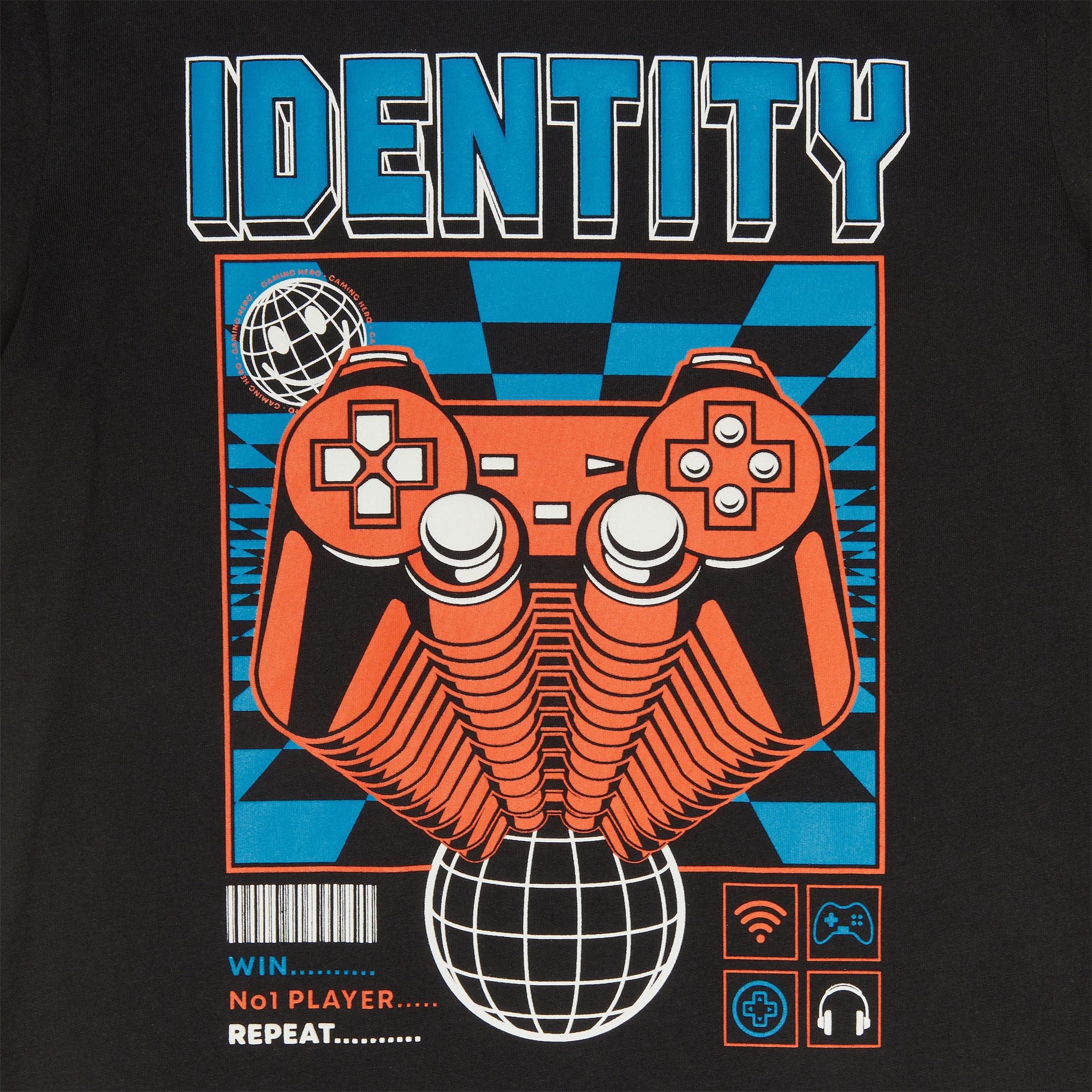 Boys Black Gamer T-shirt (3184032) | Identity