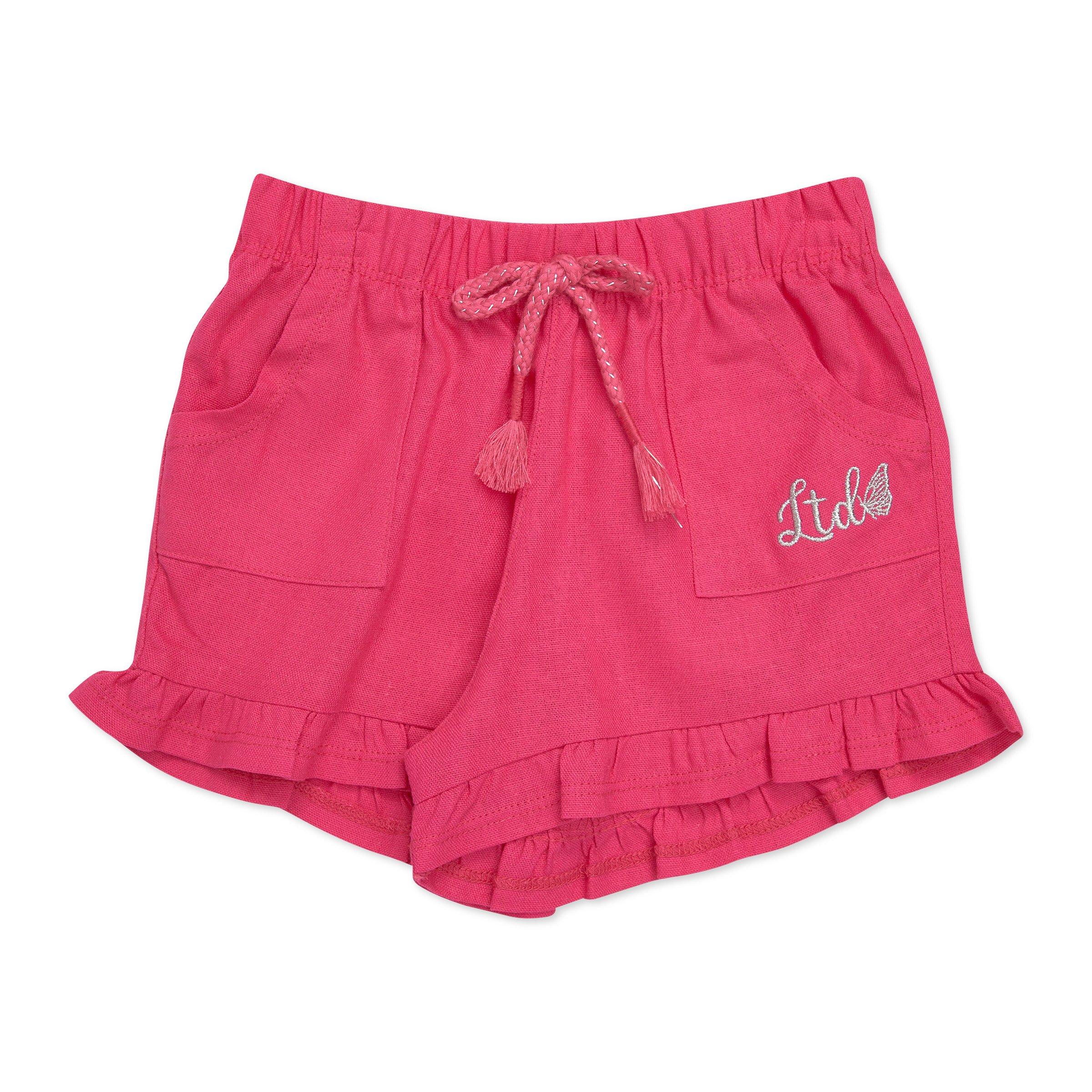Kid Girls Pink Frill Shorts 3184131 LTD Kids