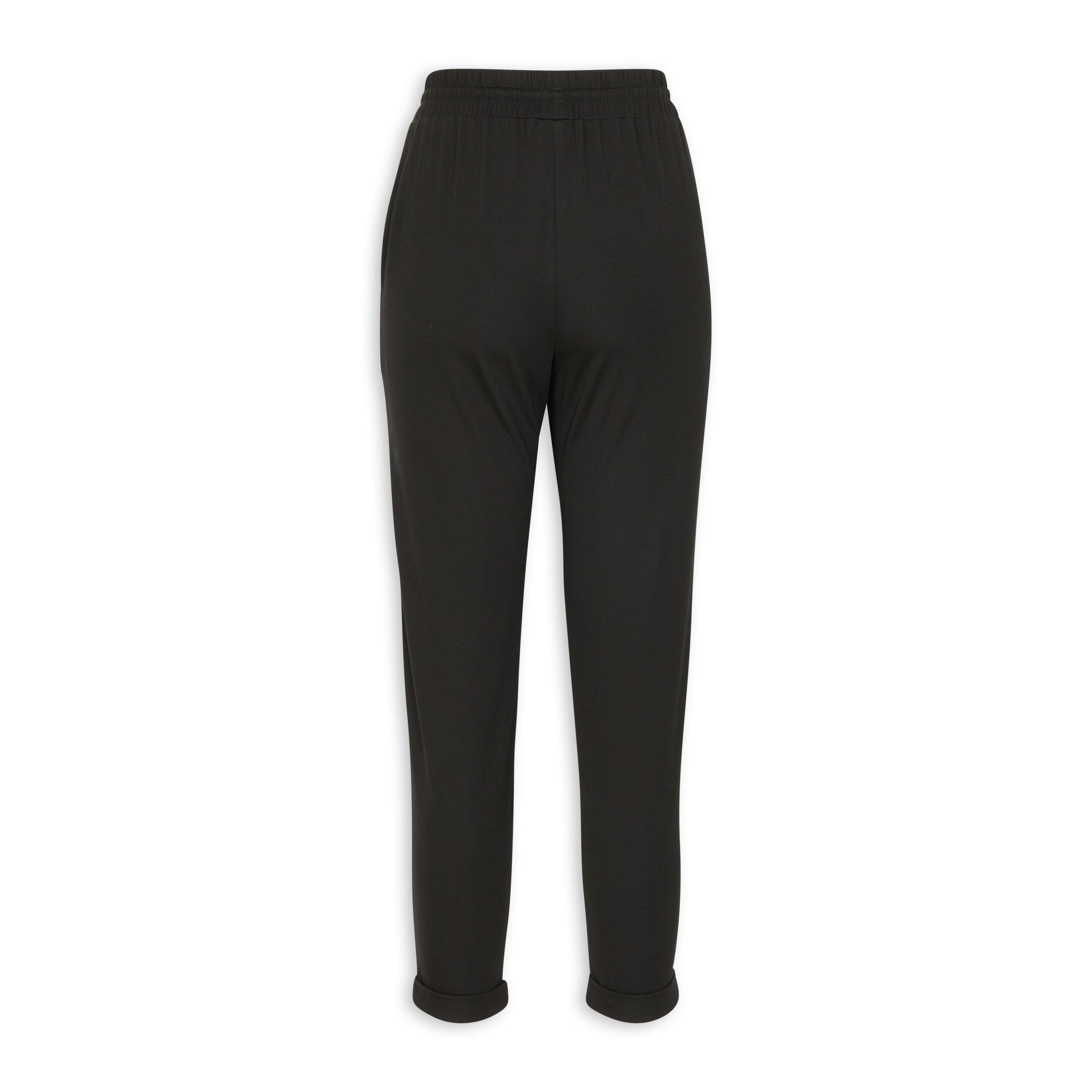 Black tapered joggers womens on sale