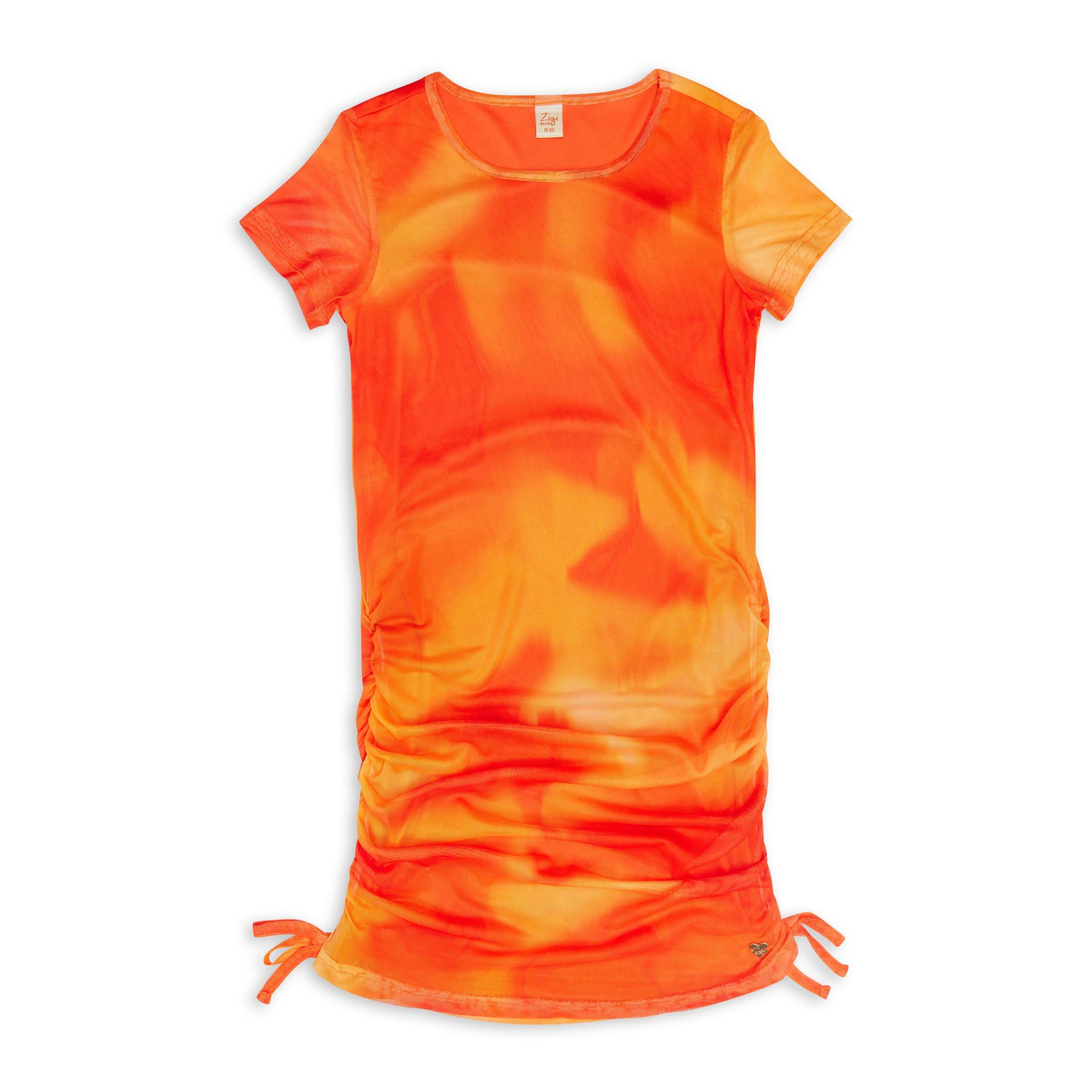 Girls Orange Mesh Dress 3184507 LTD Kids