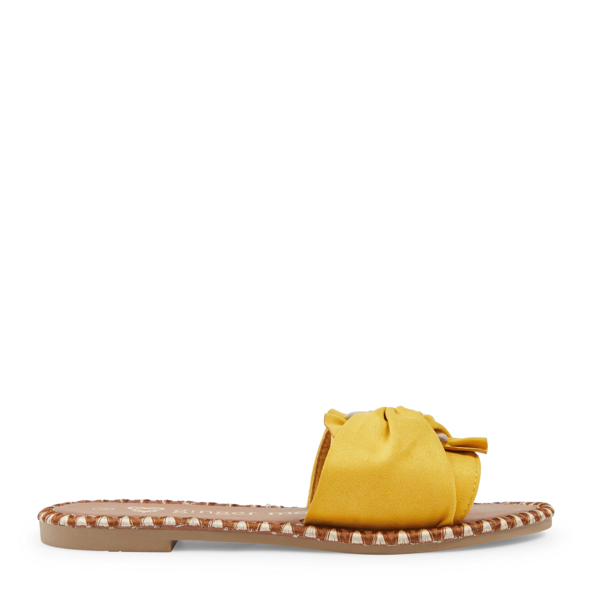 Yellow Sandals with Twist Detail (3184521) | Ginger Mary