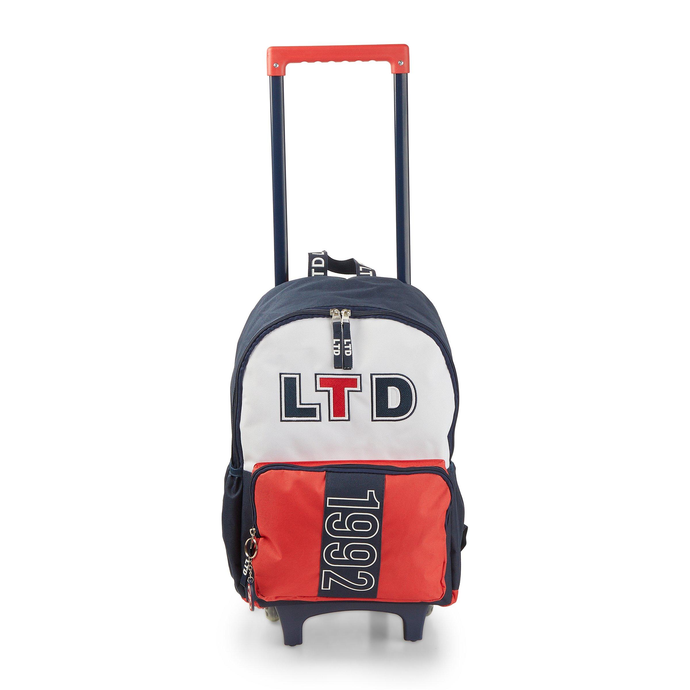 Boys Red Colourblocked Wheelie Backpack 3184768 LTD Kids