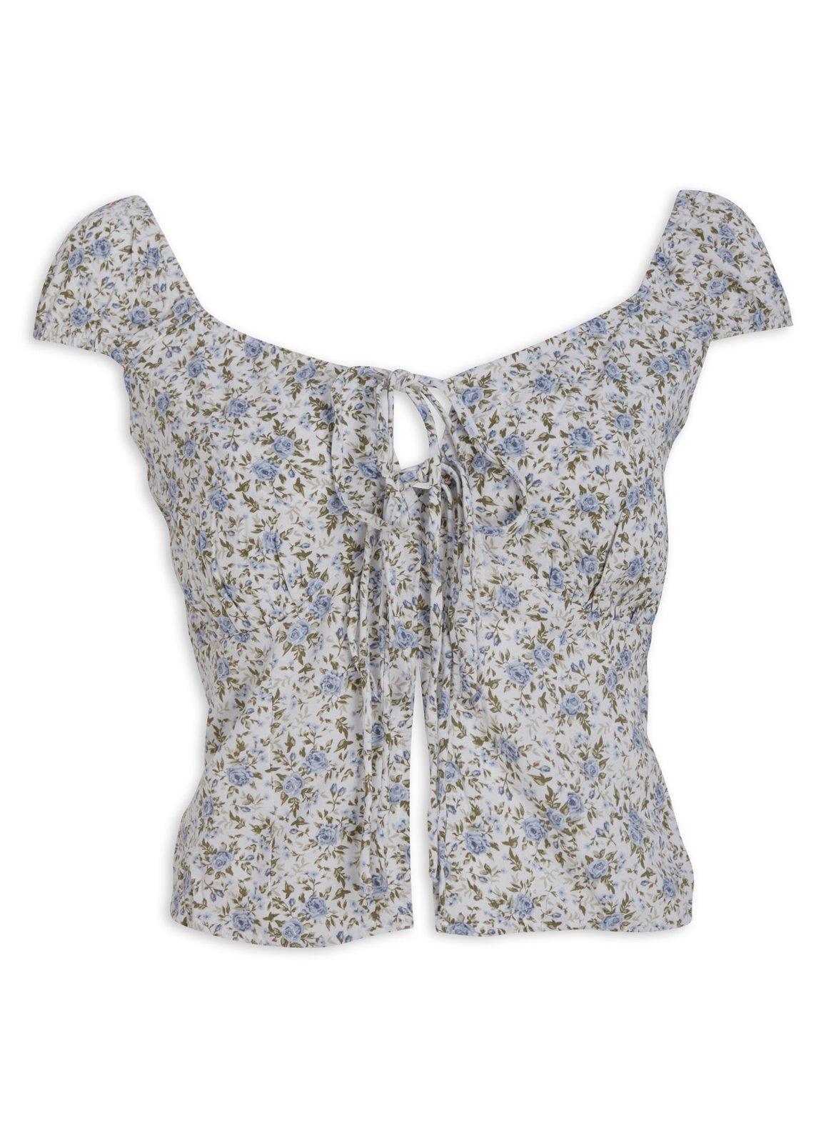 White Floral Print Top (3184875) | Hey Betty