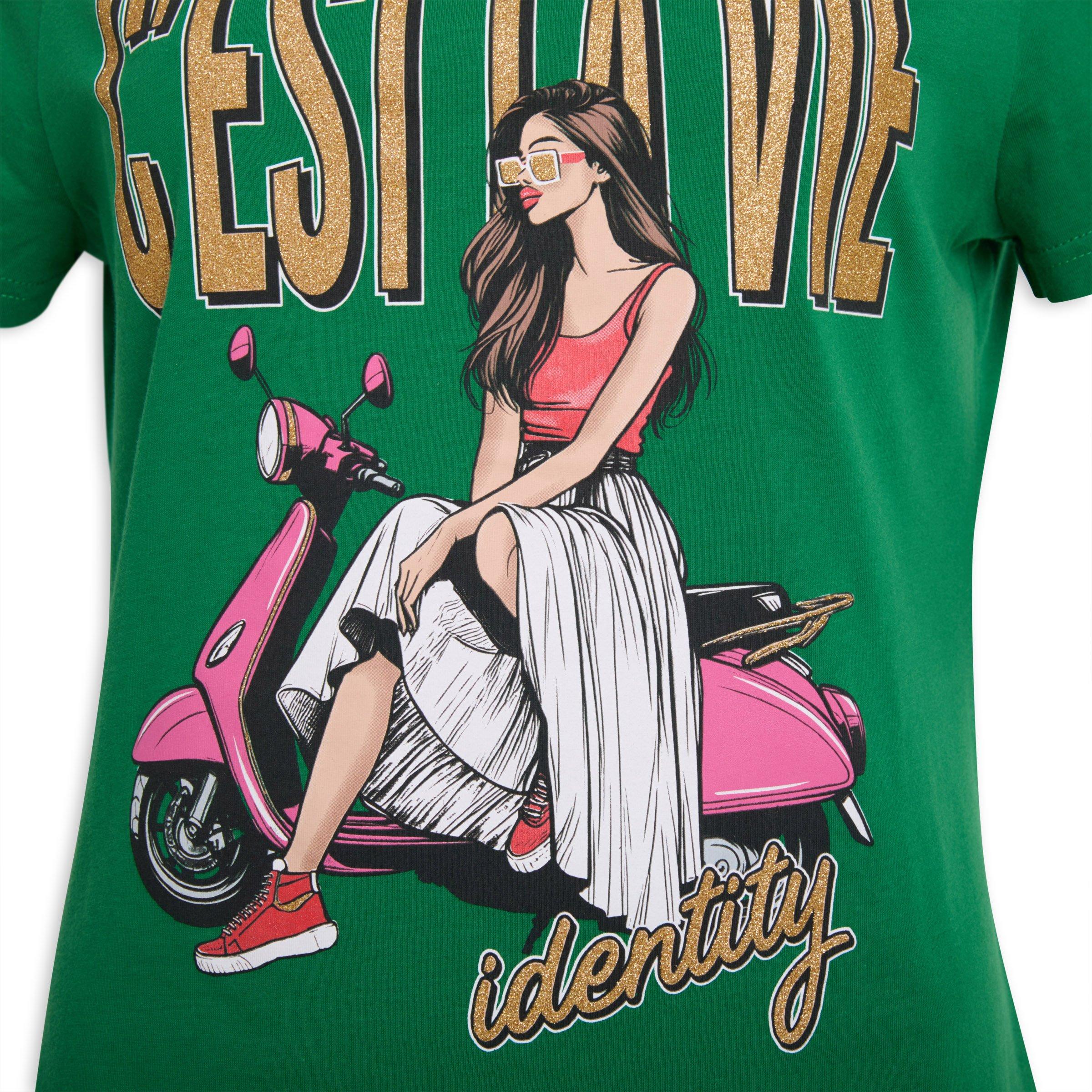 Green Graphic T-shirt (3185191) | Identity