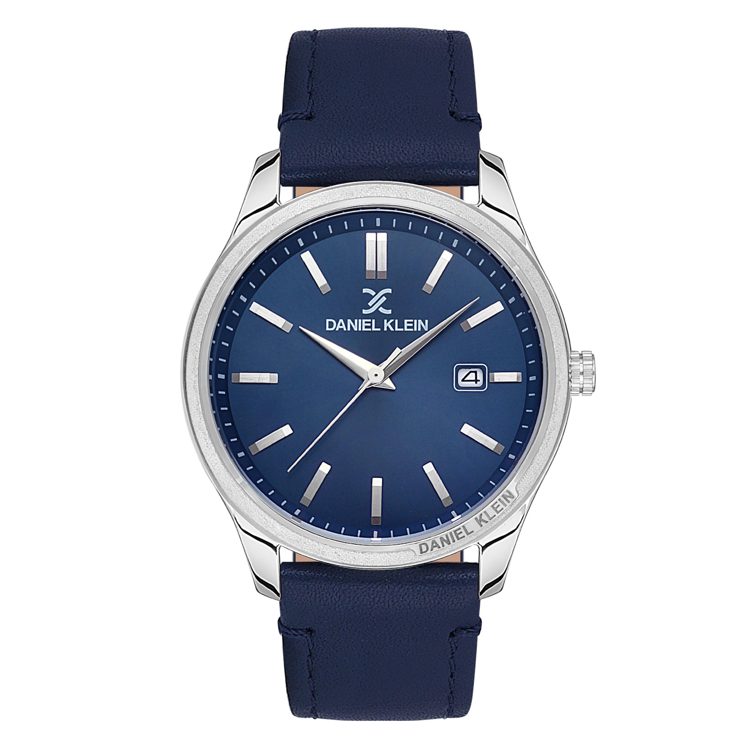 Navy Leather Watch 3185353 Daniel Klein