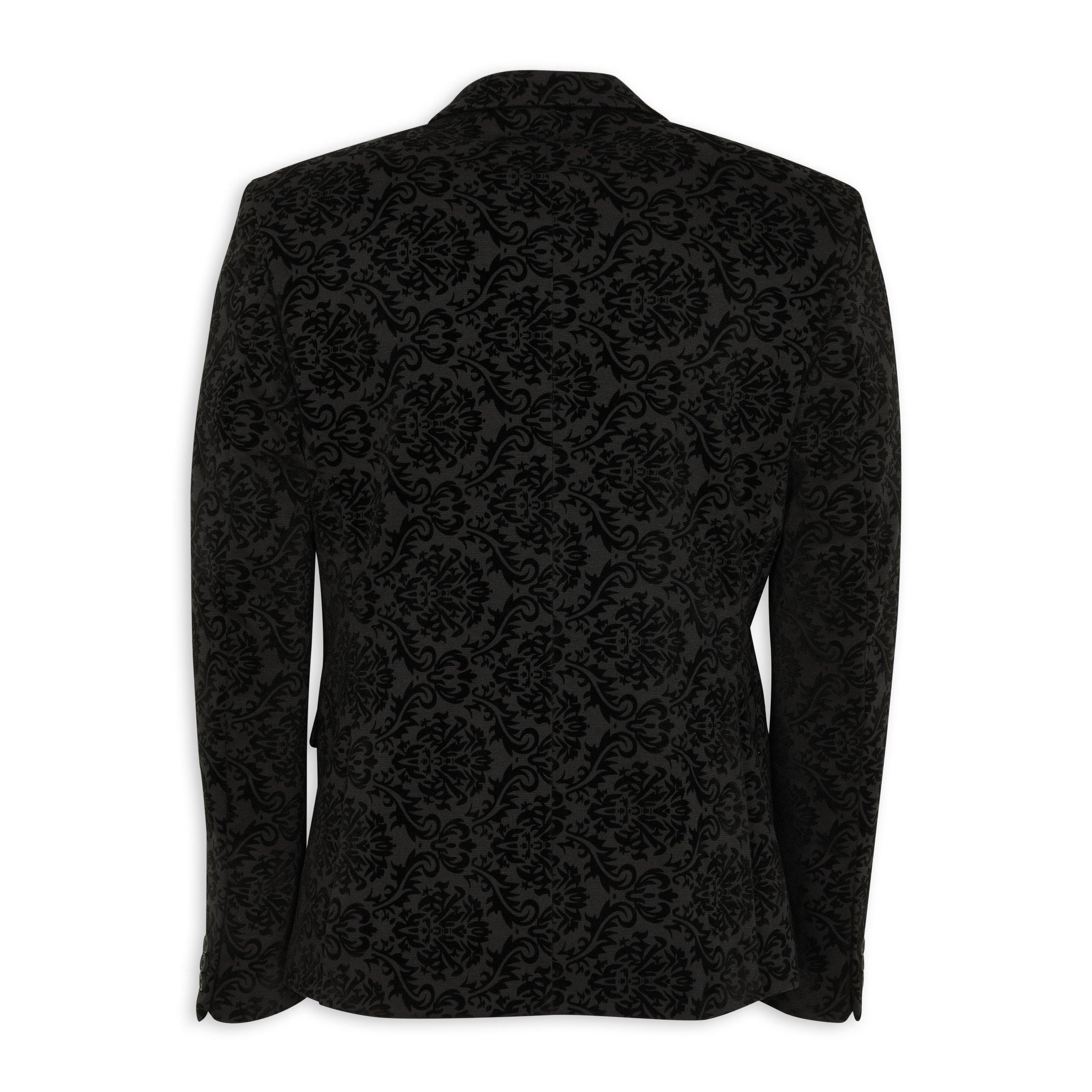 Black Swirl Printed Blazer 3185375 Identity