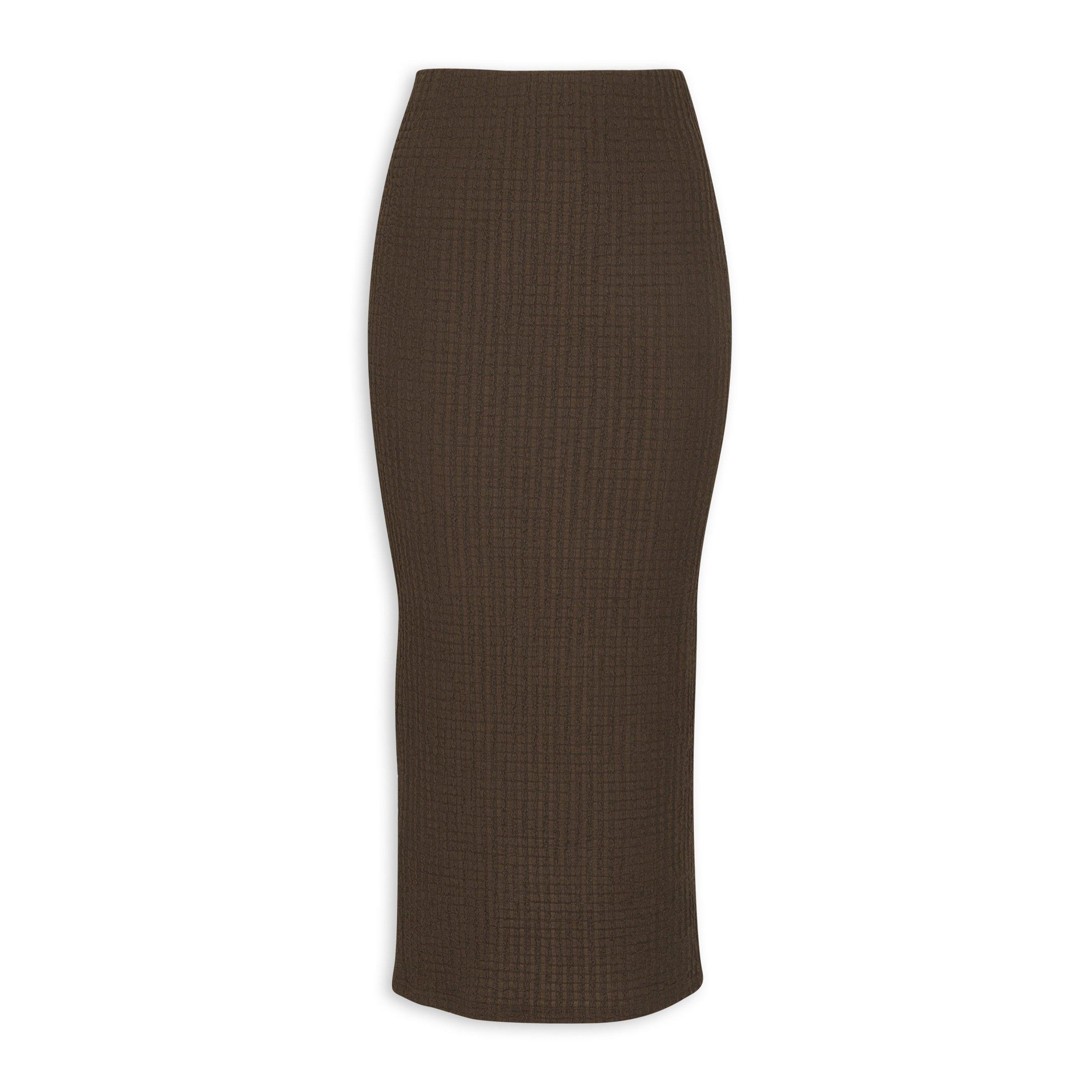 Brown Textured Column Skirts 3185493 Truworths