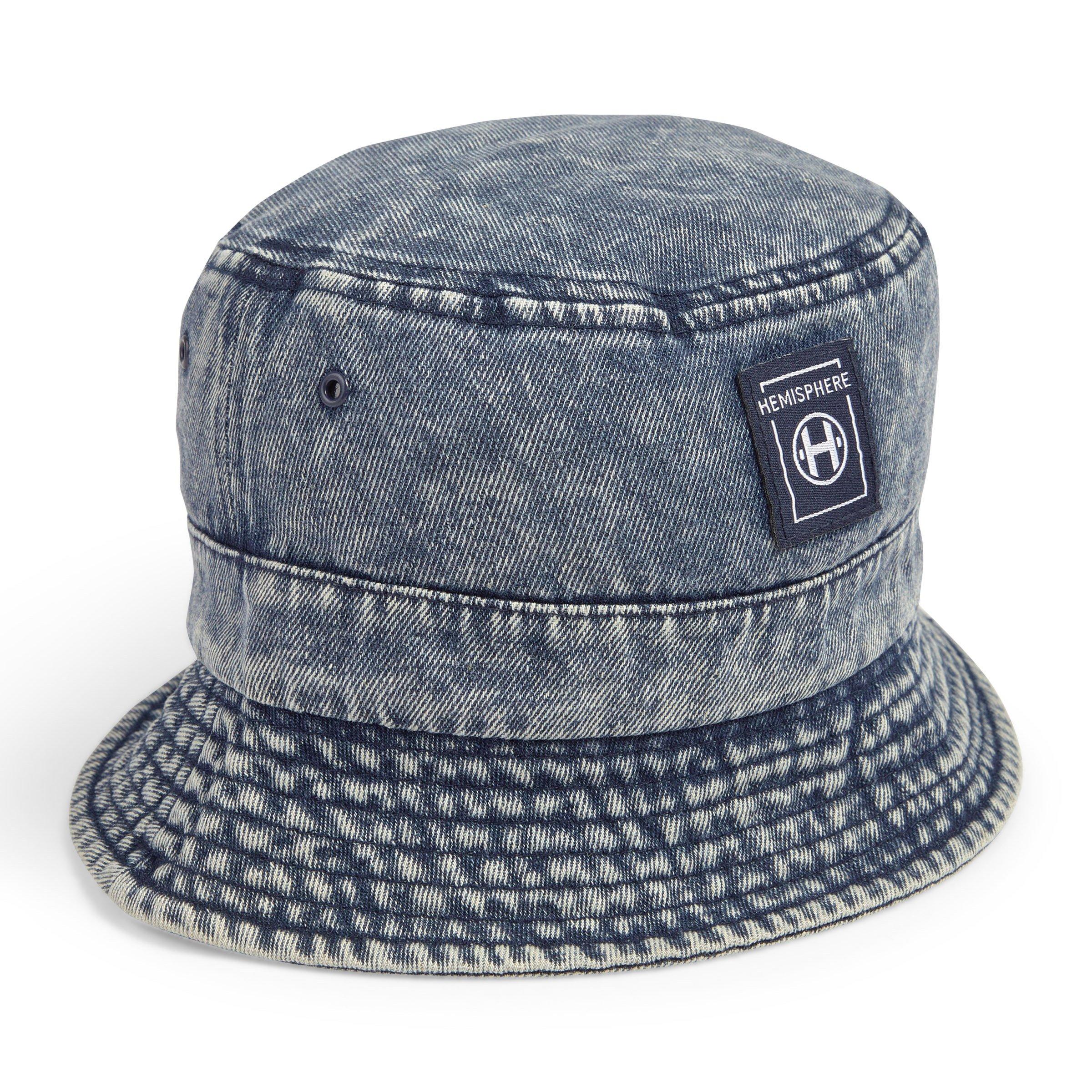 Navy Washed Denim Bucket Hat (3185551) | Hemisphere