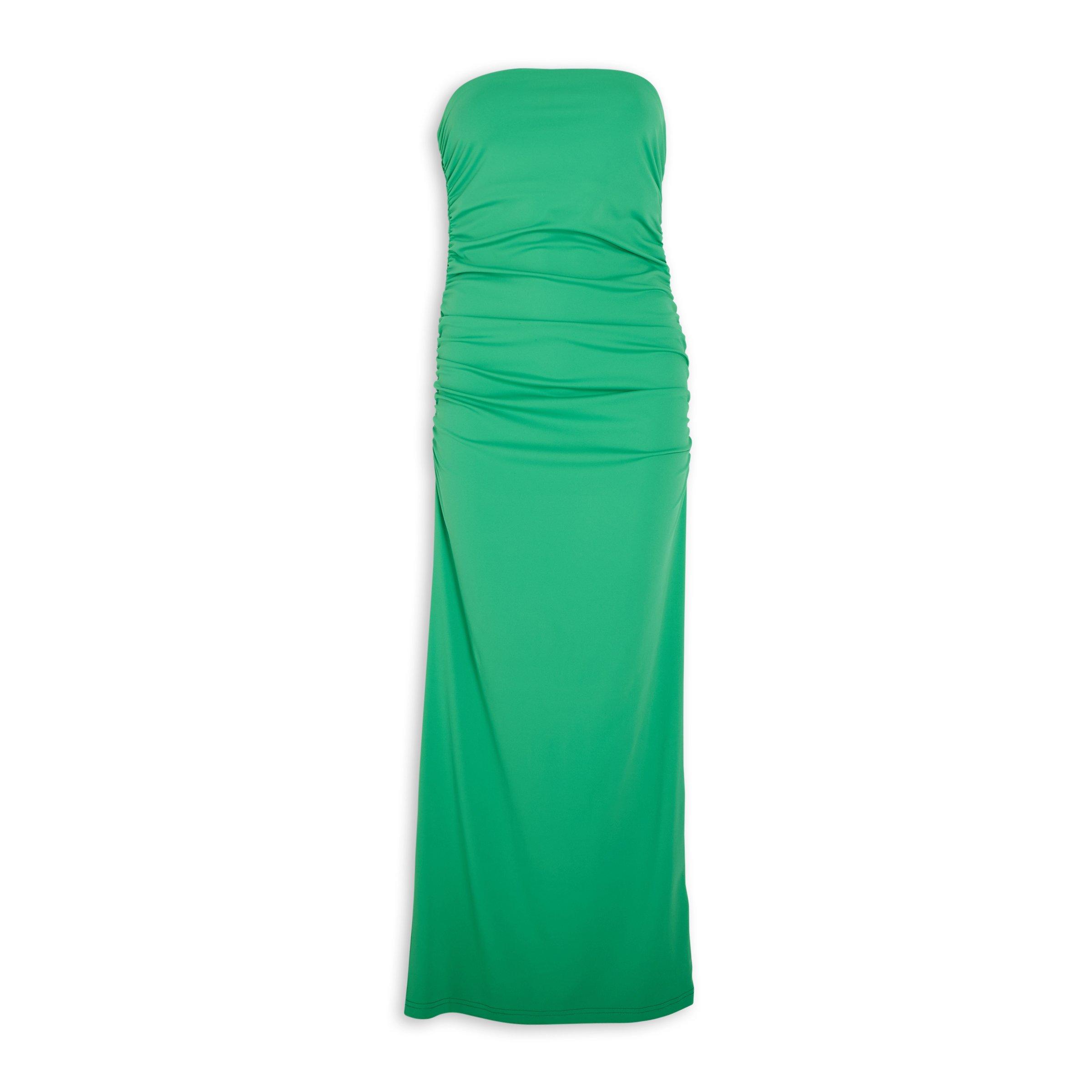 green boob tube dress Corset Boobtube Babydoll Mini Dress - Emerald Green main image 1