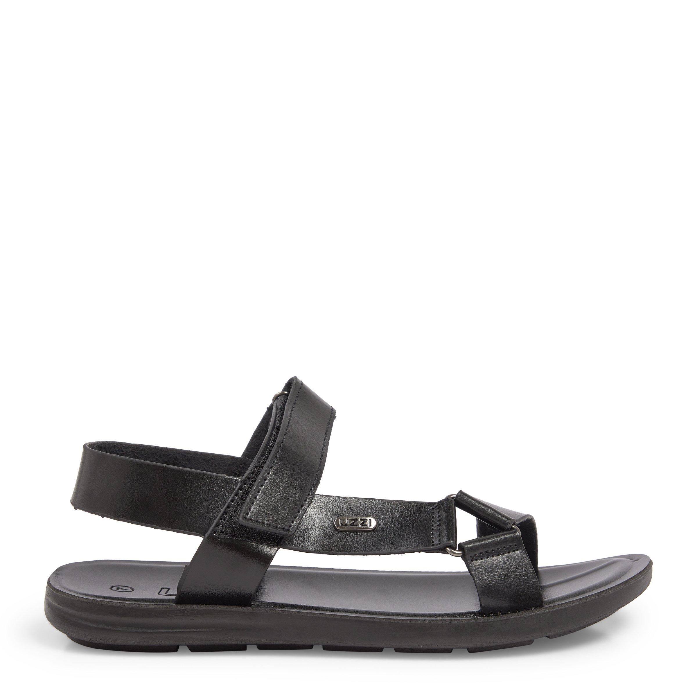Black Backstrap Sandals (3186391) | UZZI