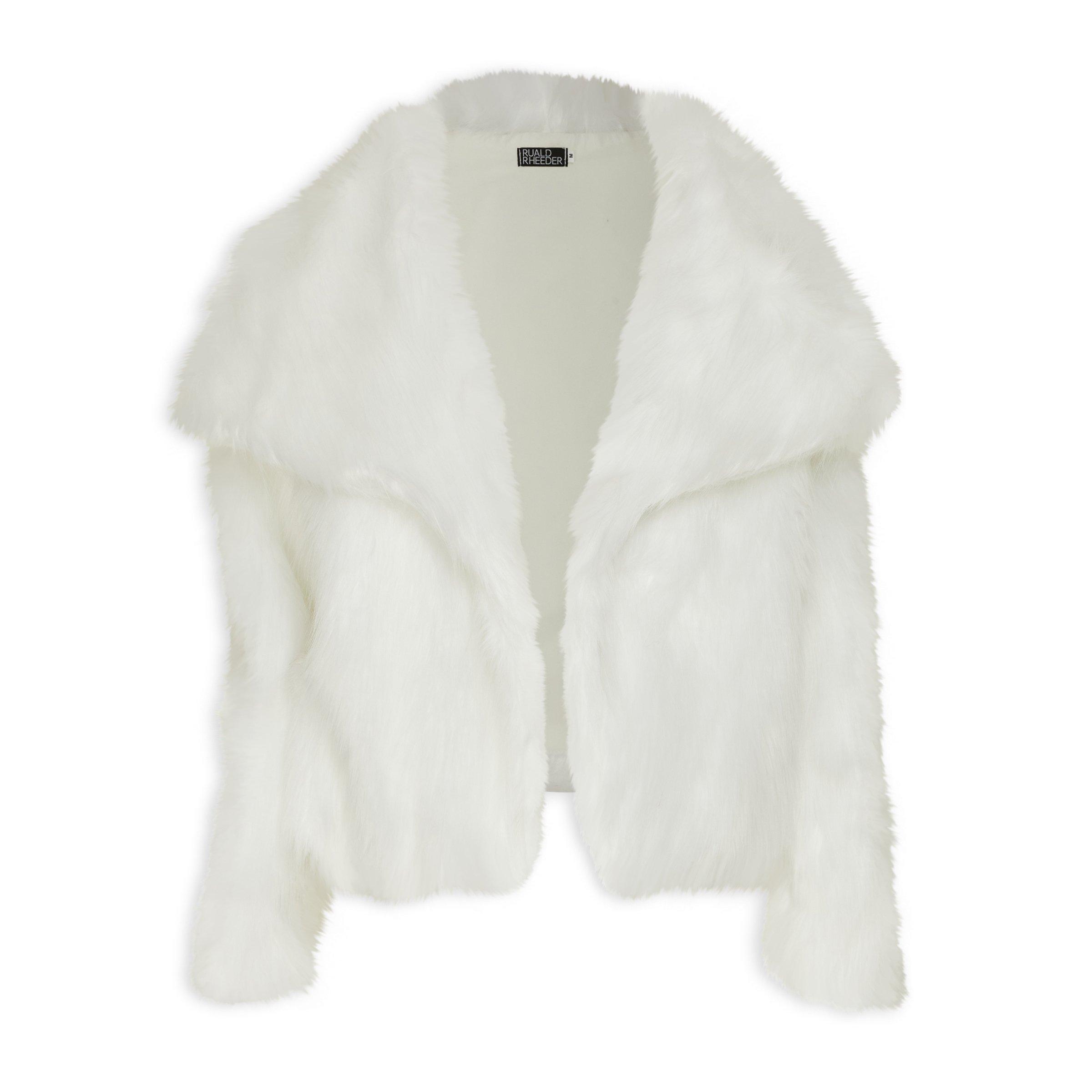 White Faux Fur Jacket 3186407 Ruald Rheeder Ladies