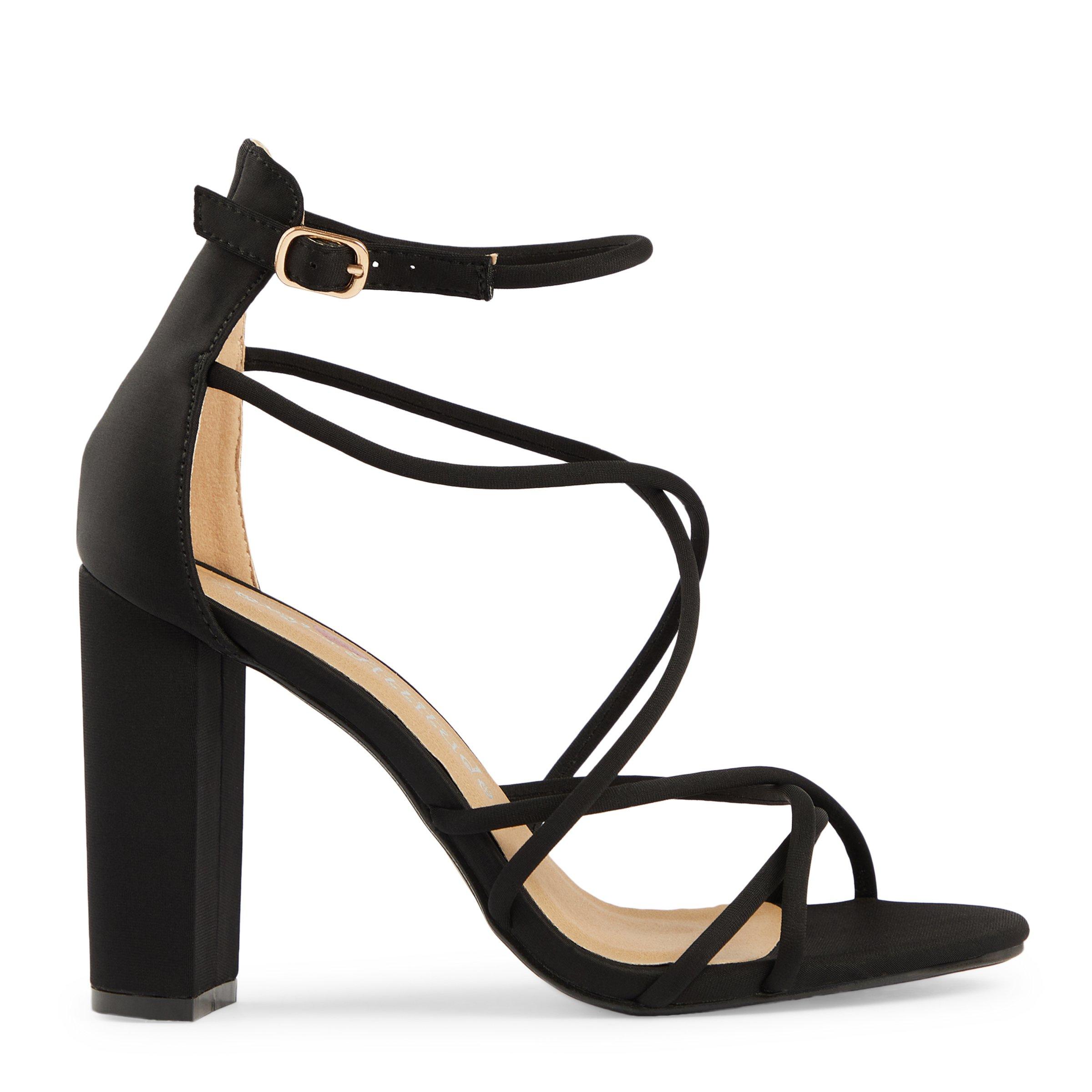 Black Strappy Sandal 3186523 Sexy with Attitude